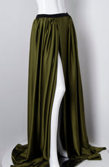 Olive Green Wrap Skirt - ZAID FAROUKI