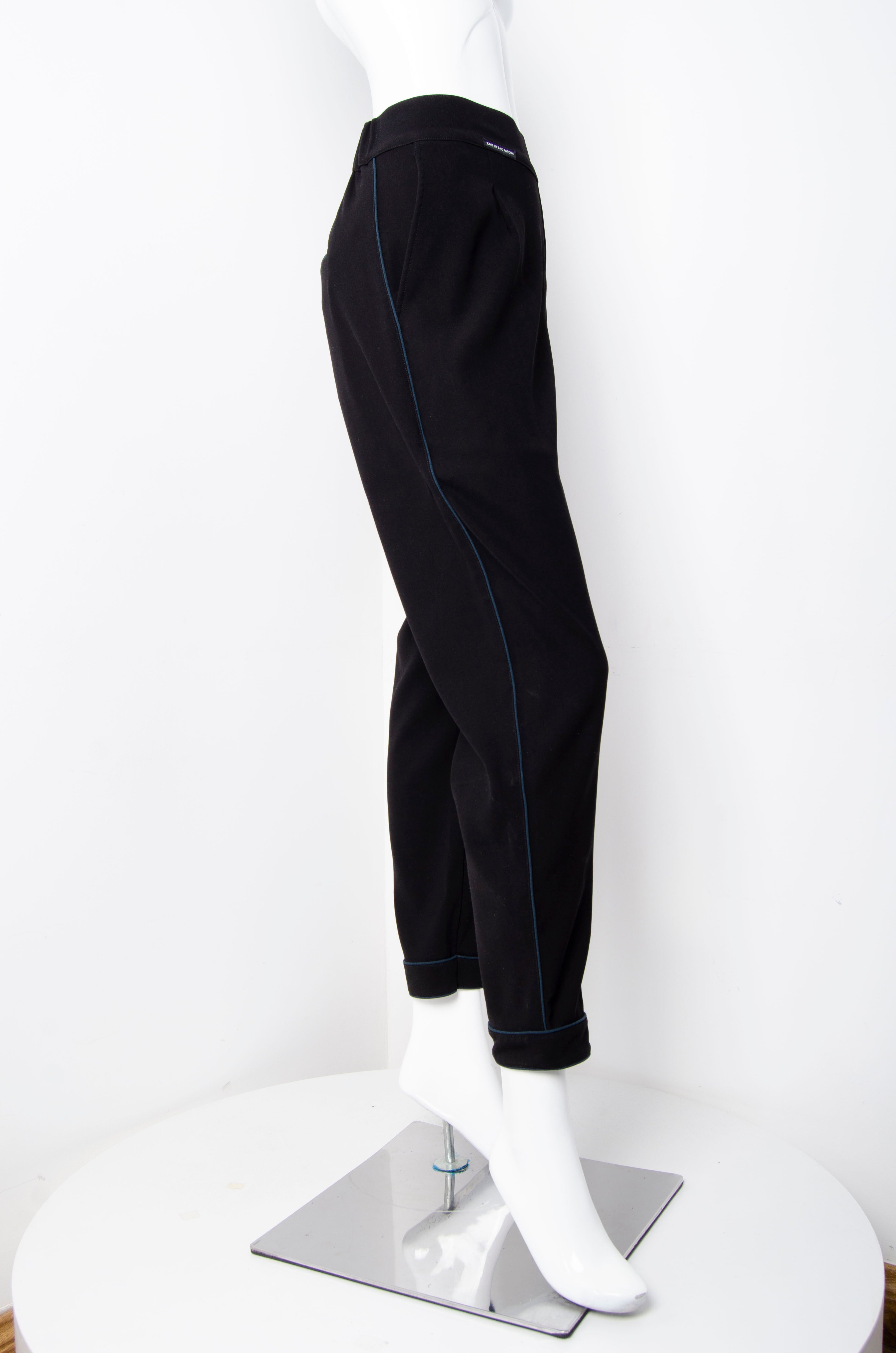 Black Pyjama Chic Pants - ZAID FAROUKI