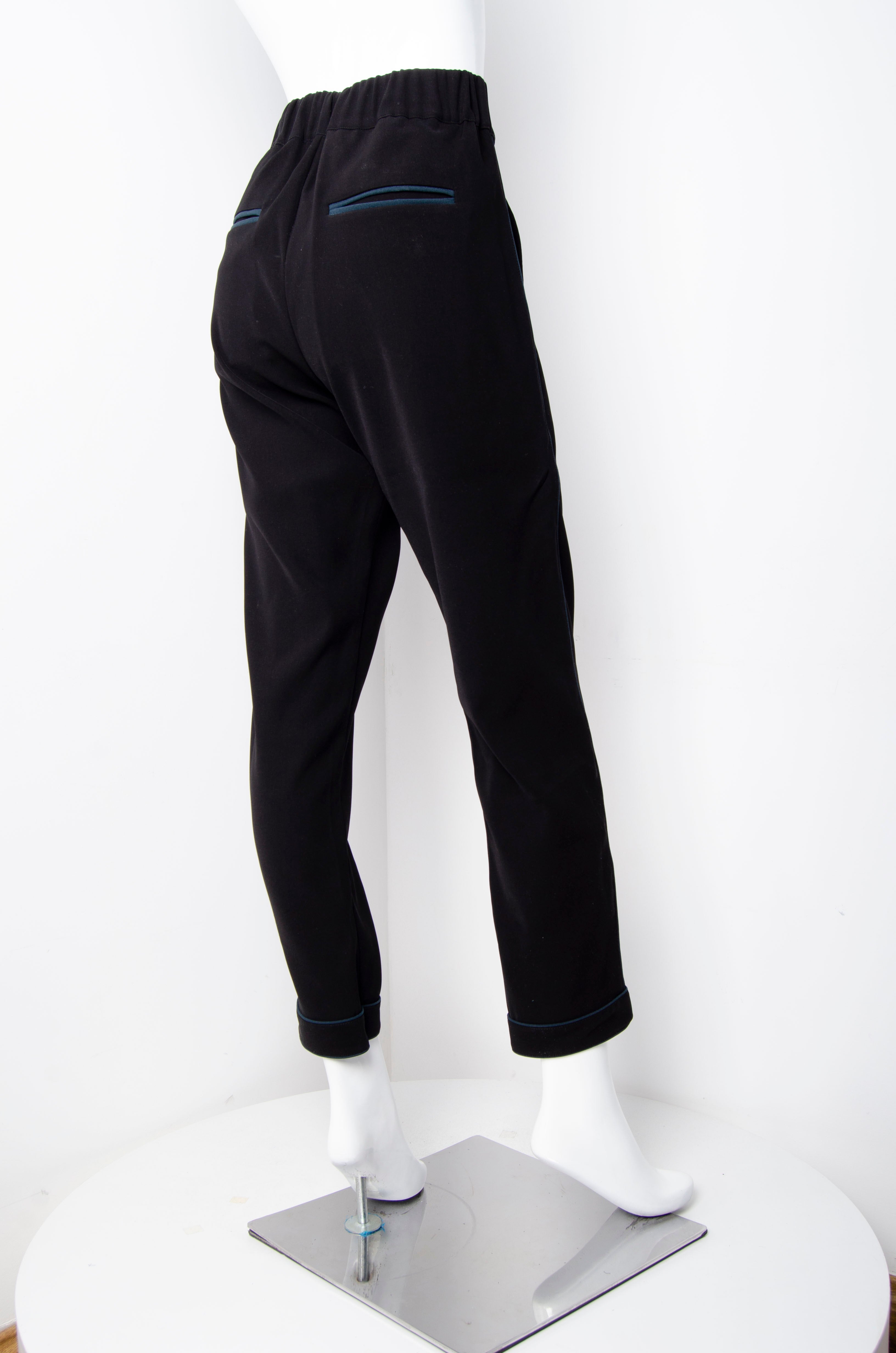 Black Pyjama Chic Pants - ZAID FAROUKI