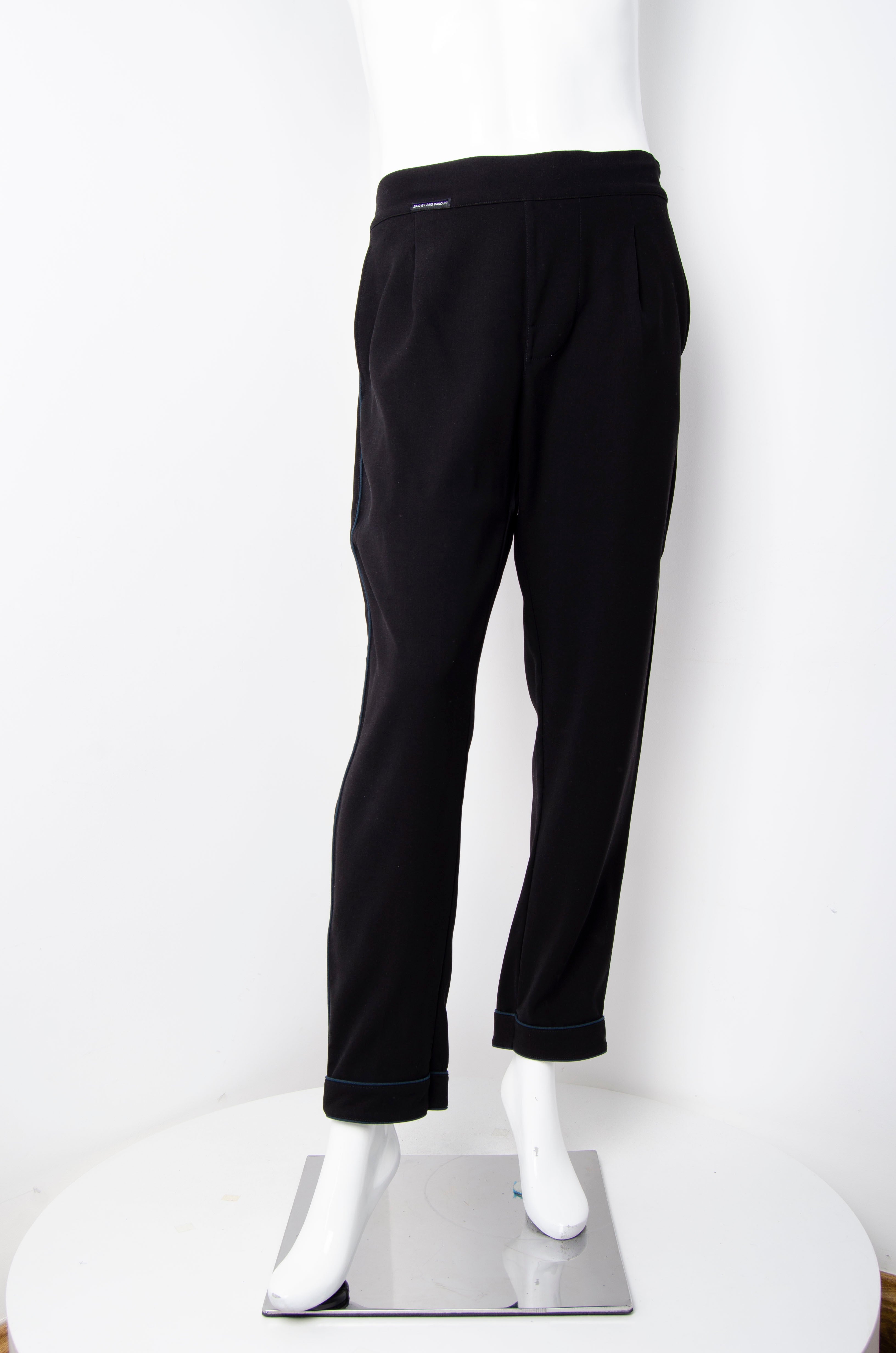Black Pyjama Chic Pants - ZAID FAROUKI