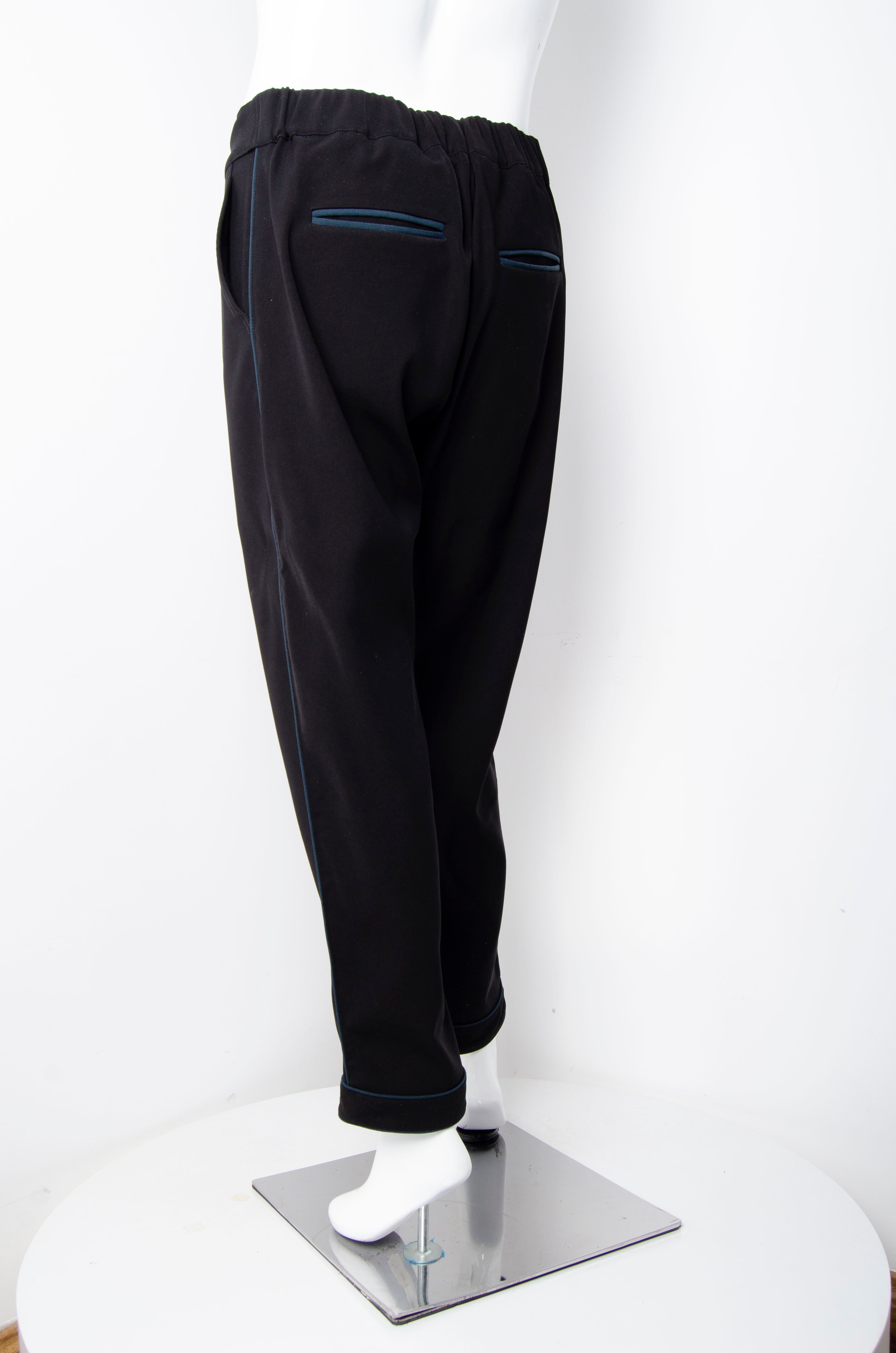 Black Pyjama Chic Pants - ZAID FAROUKI