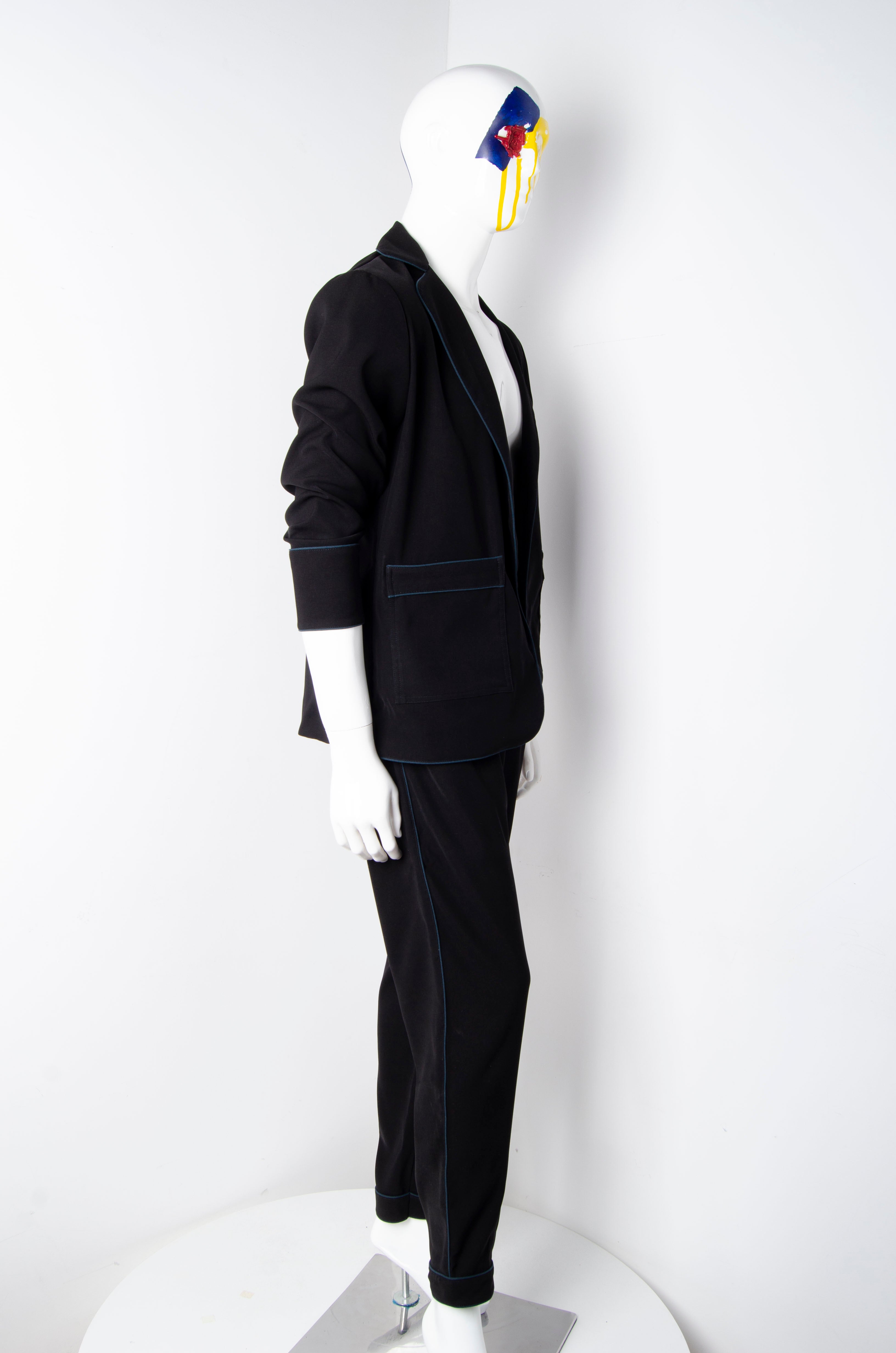 Black Pyjama Chic Pants - ZAID FAROUKI