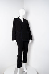 Black Pyjama Chic Pants - ZAID FAROUKI