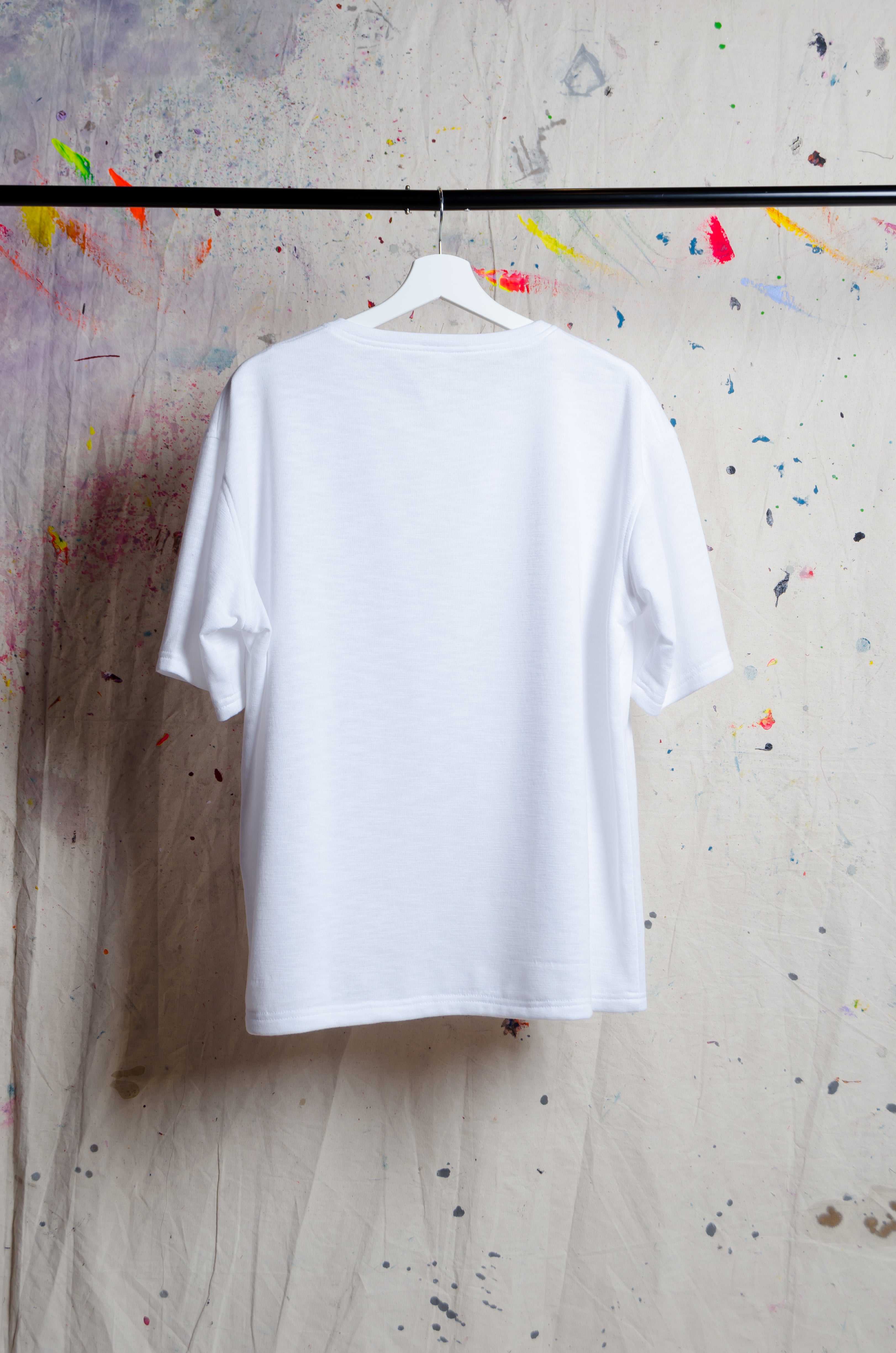 White T-shirt with Pen Motif - BiC - ZAID FAROUKI