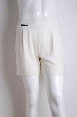 White Pyjama Chic Shorts - ZAID FAROUKI