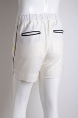 White Pyjama Chic Shorts - ZAID FAROUKI