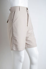 Beige Cotton Shorts - ZAID FAROUKI