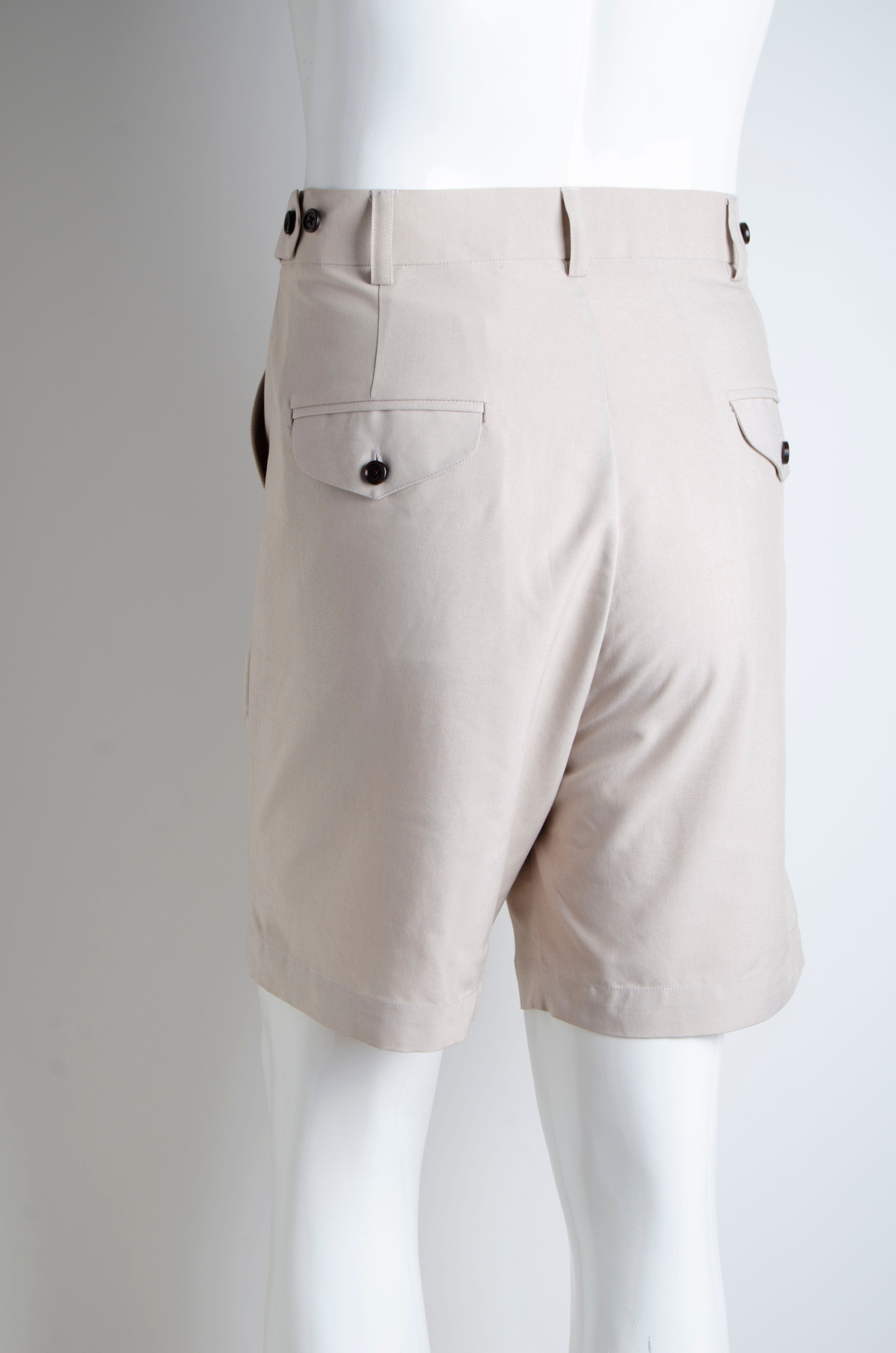 Beige Cotton Shorts - ZAID FAROUKI
