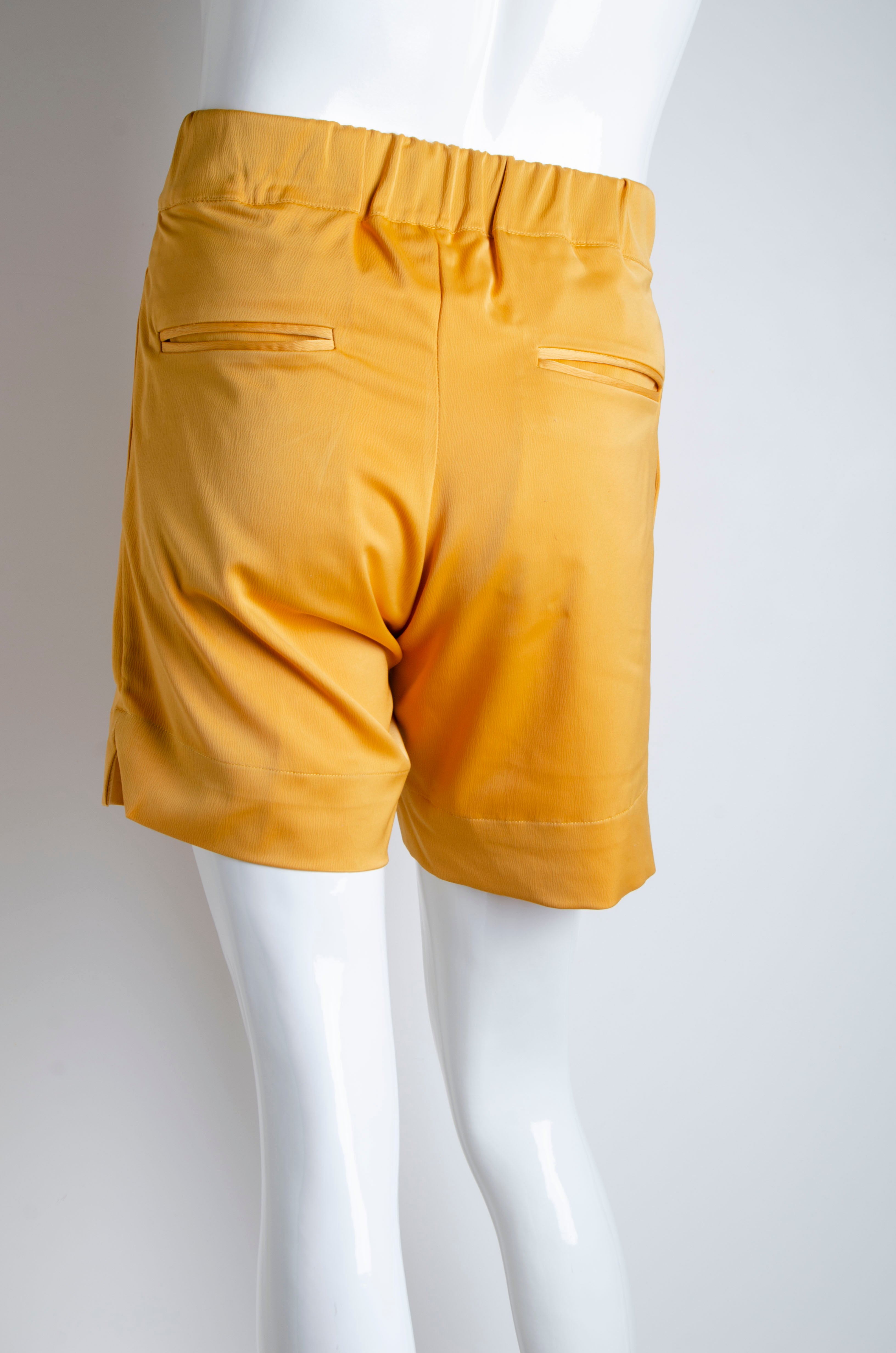 Amber Yellow Tailored Shorts - ZAID FAROUKI