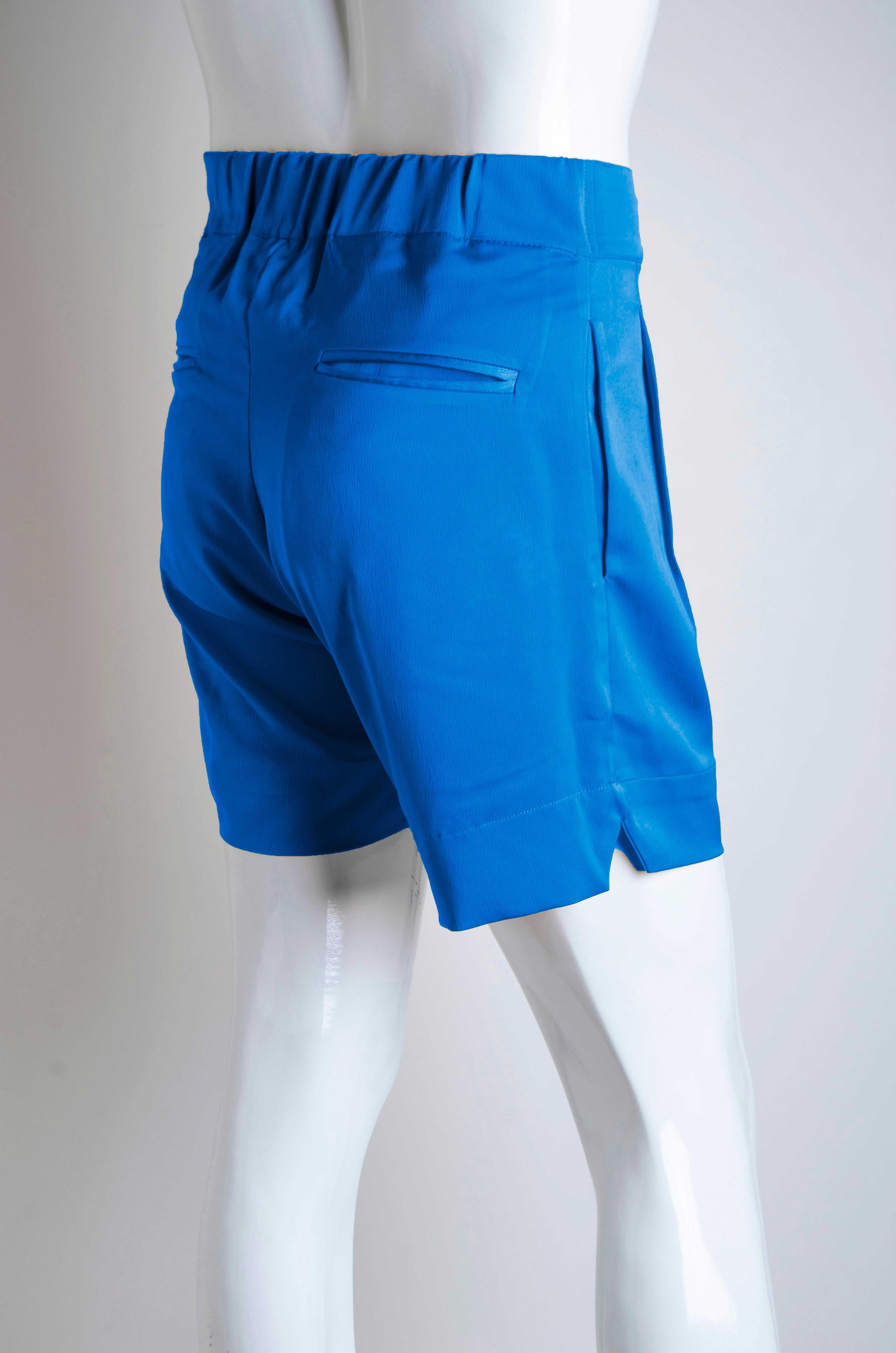 Nile Blue Tailored Shorts - ZAID FAROUKI