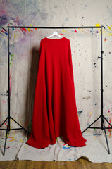 Red Cape with Collar Detail - BiC - ZAID FAROUKI