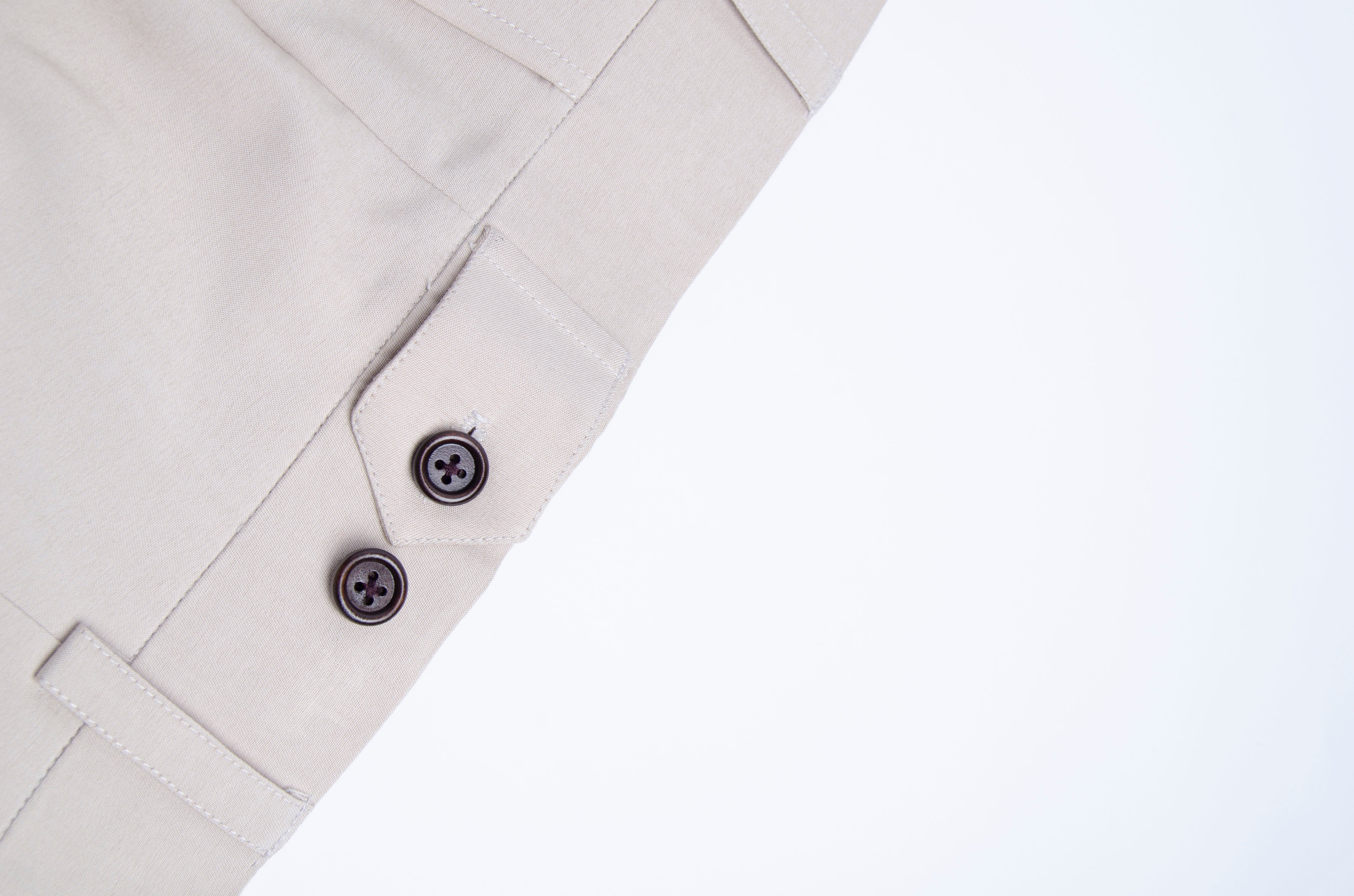 Beige Cotton Shorts - ZAID FAROUKI