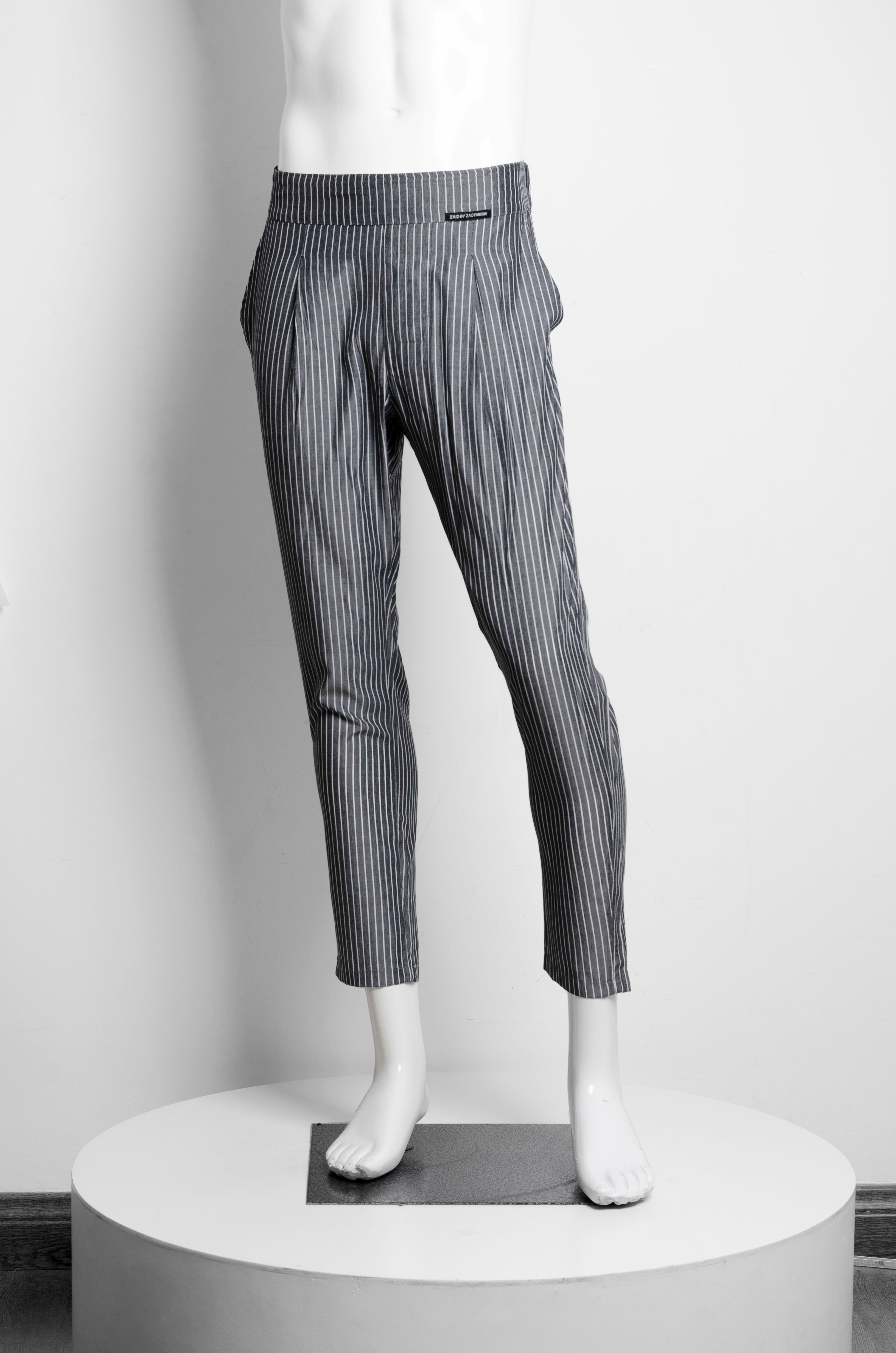 Striped Grey Trousers