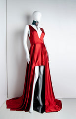 Geometric Silk Gown - ZAID FAROUKI