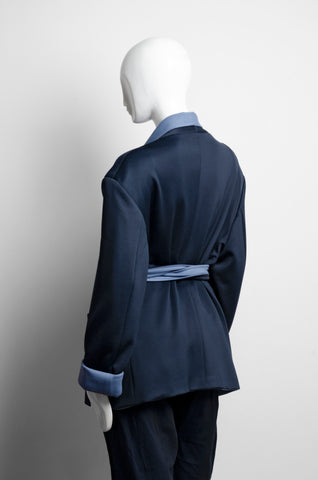 Navy-Blue Reversible Suit Jacket