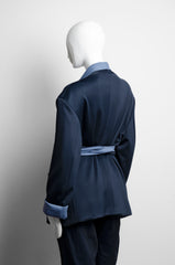 Navy-Blue Reversible Suit Jacket