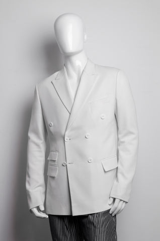 White Double-Breasted  Suit Jacket