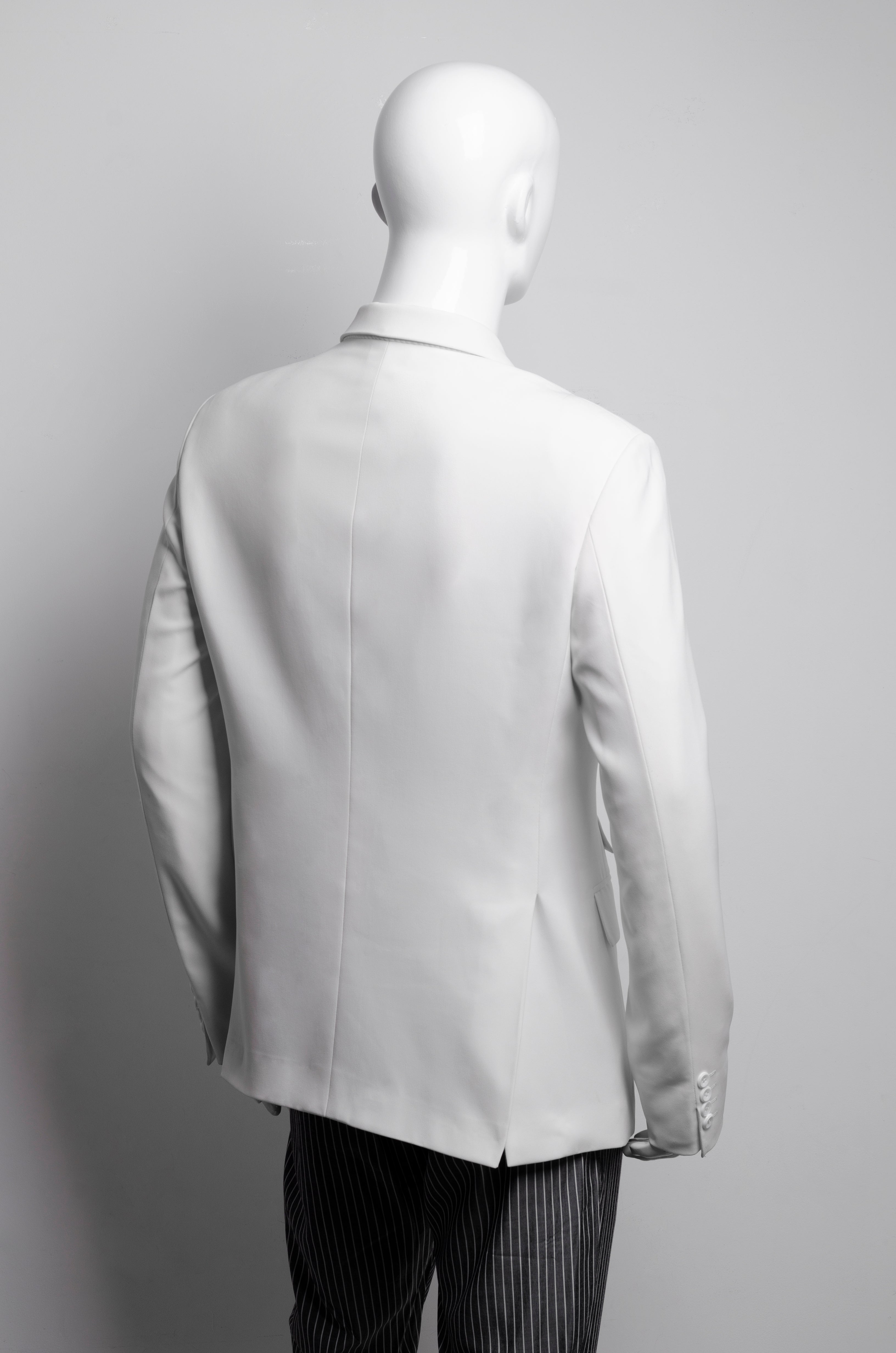 White Double-Breasted  Suit Jacket