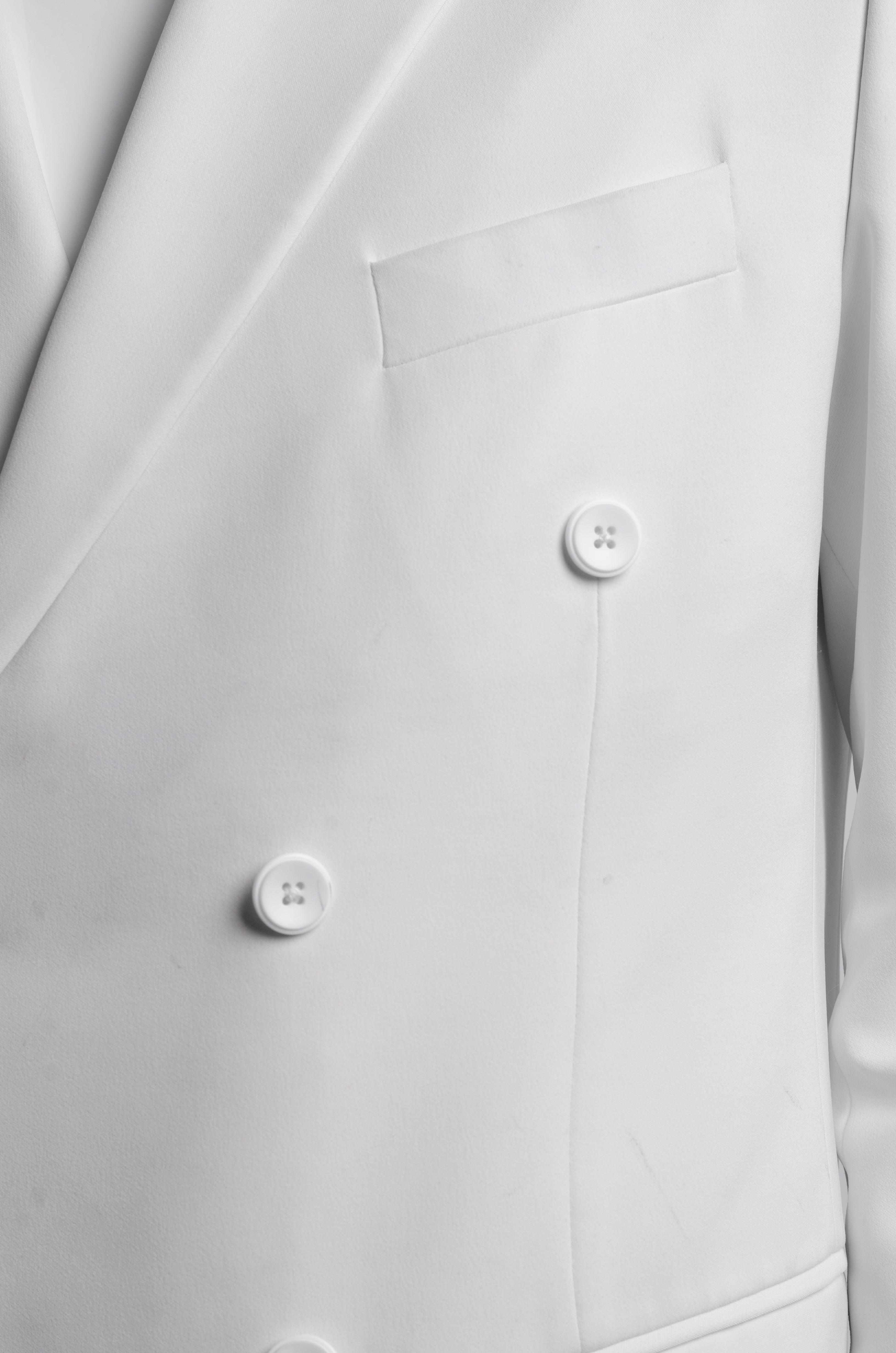 White Double-Breasted  Suit Jacket