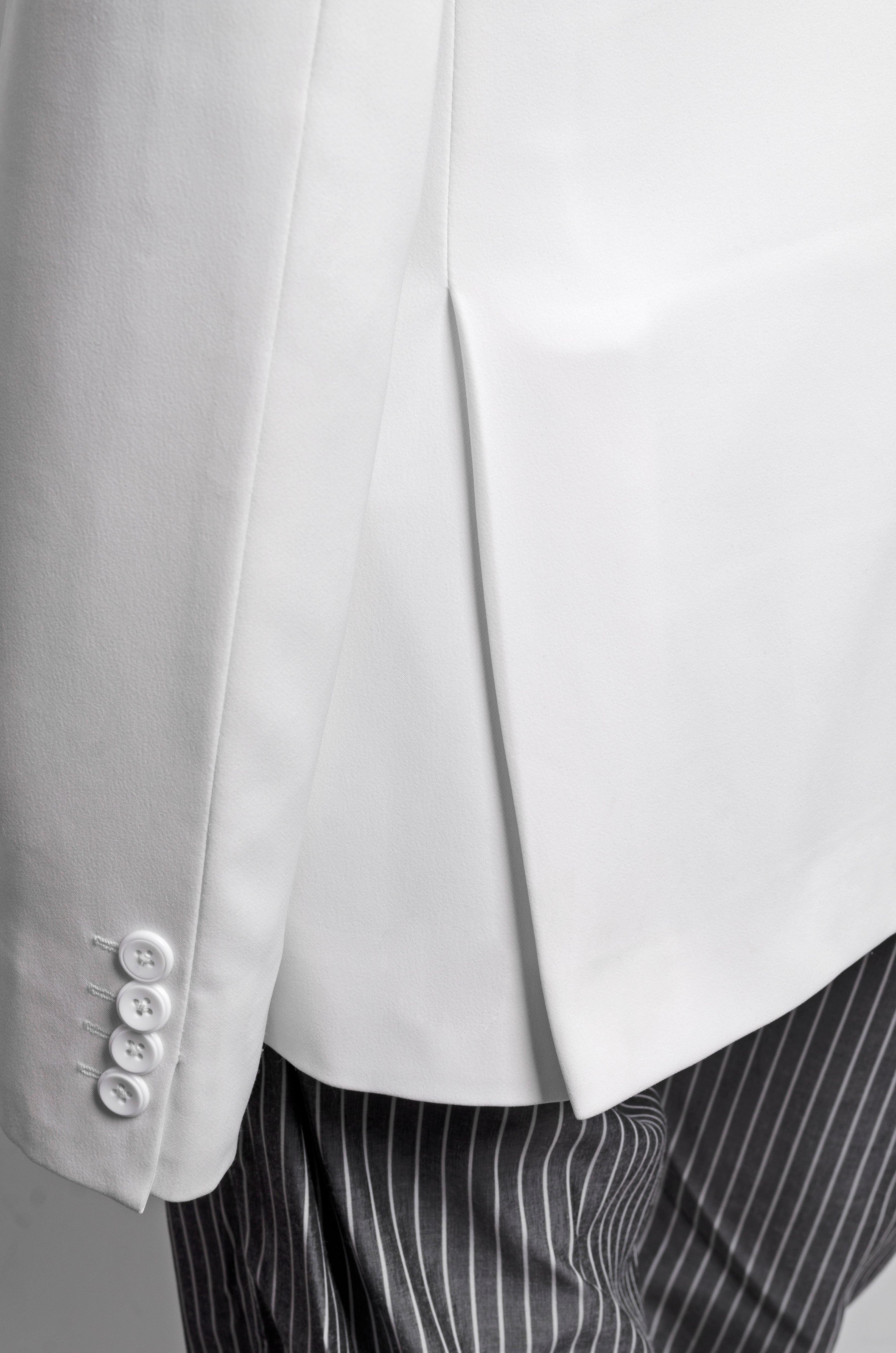 White Double-Breasted  Suit Jacket