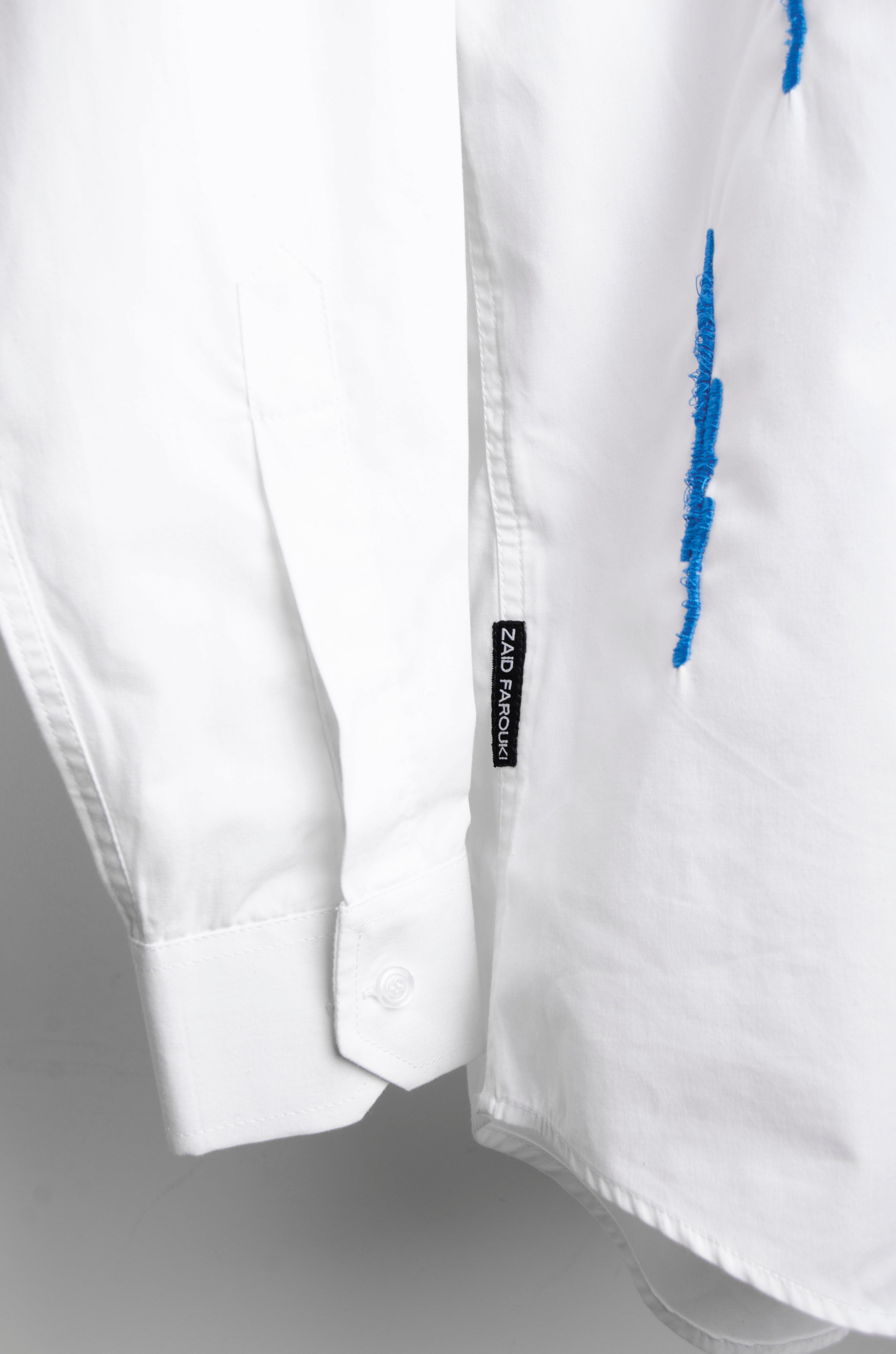 Embroidered White Shirt - ZAID FAROUKI