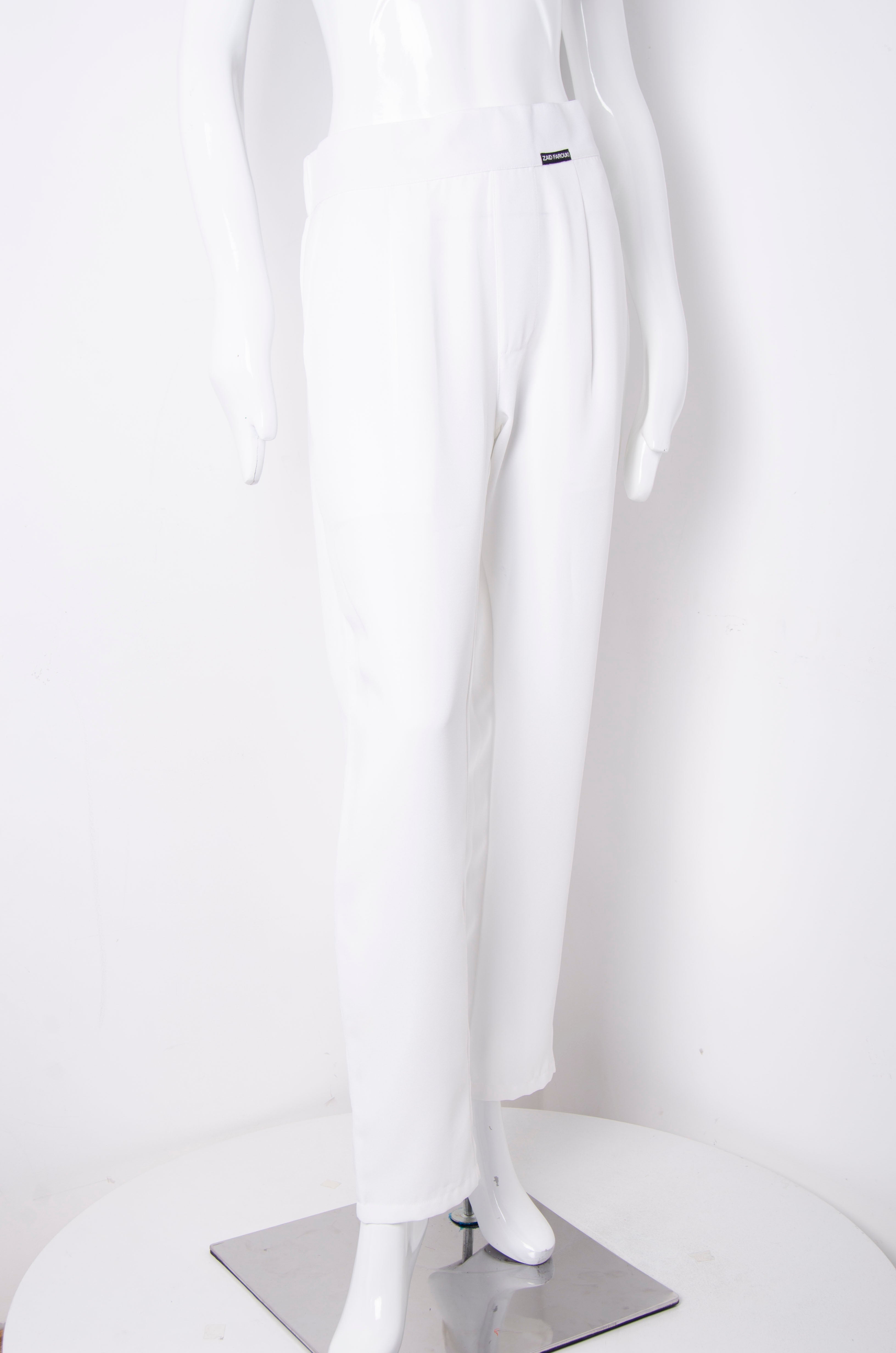 White Tailored Trousers - ZAID FAROUKI