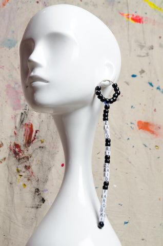 Drop-Down Letter Earrings - BiC - ZAID FAROUKI
