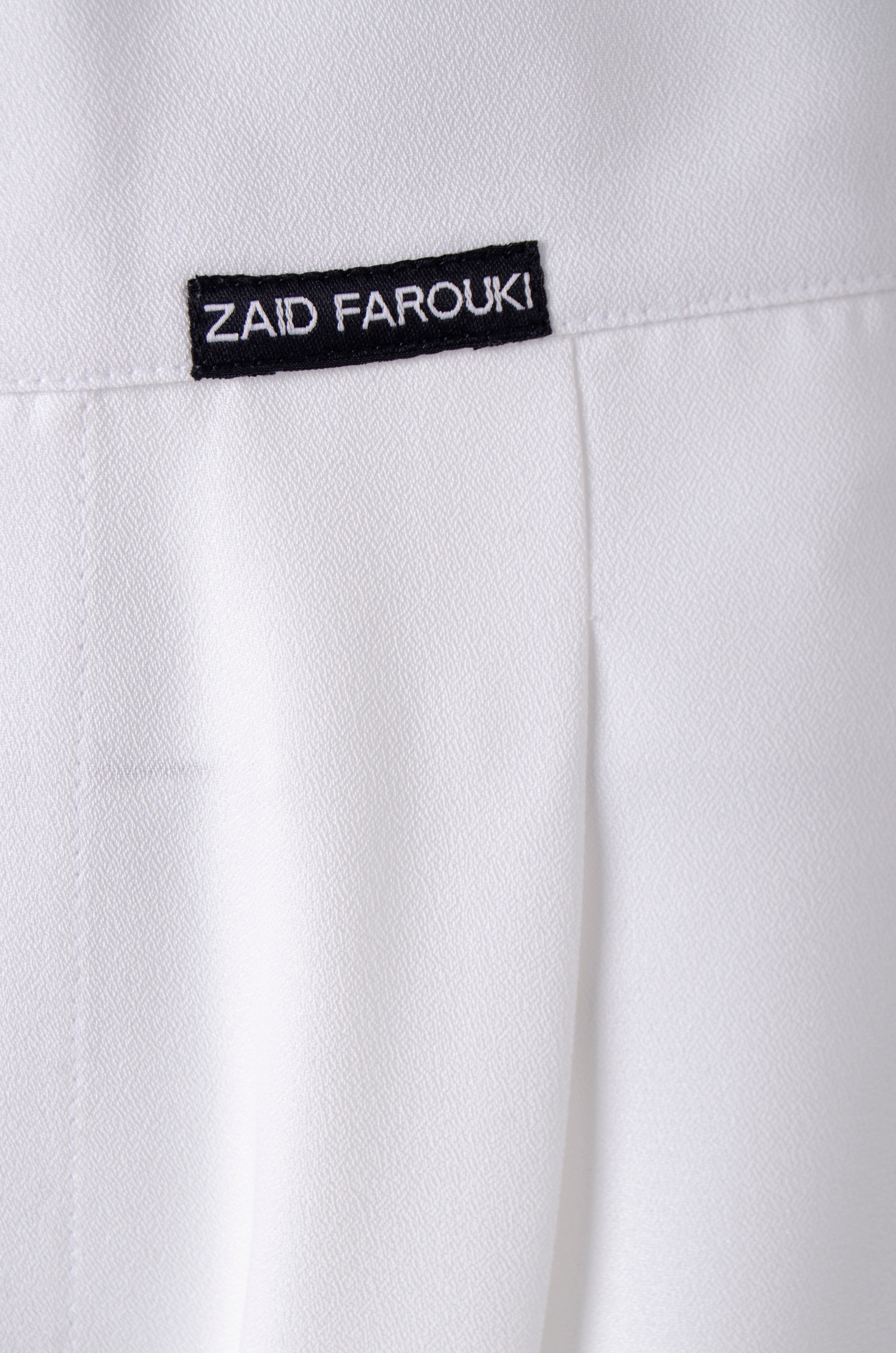White Tailored Trousers - ZAID FAROUKI