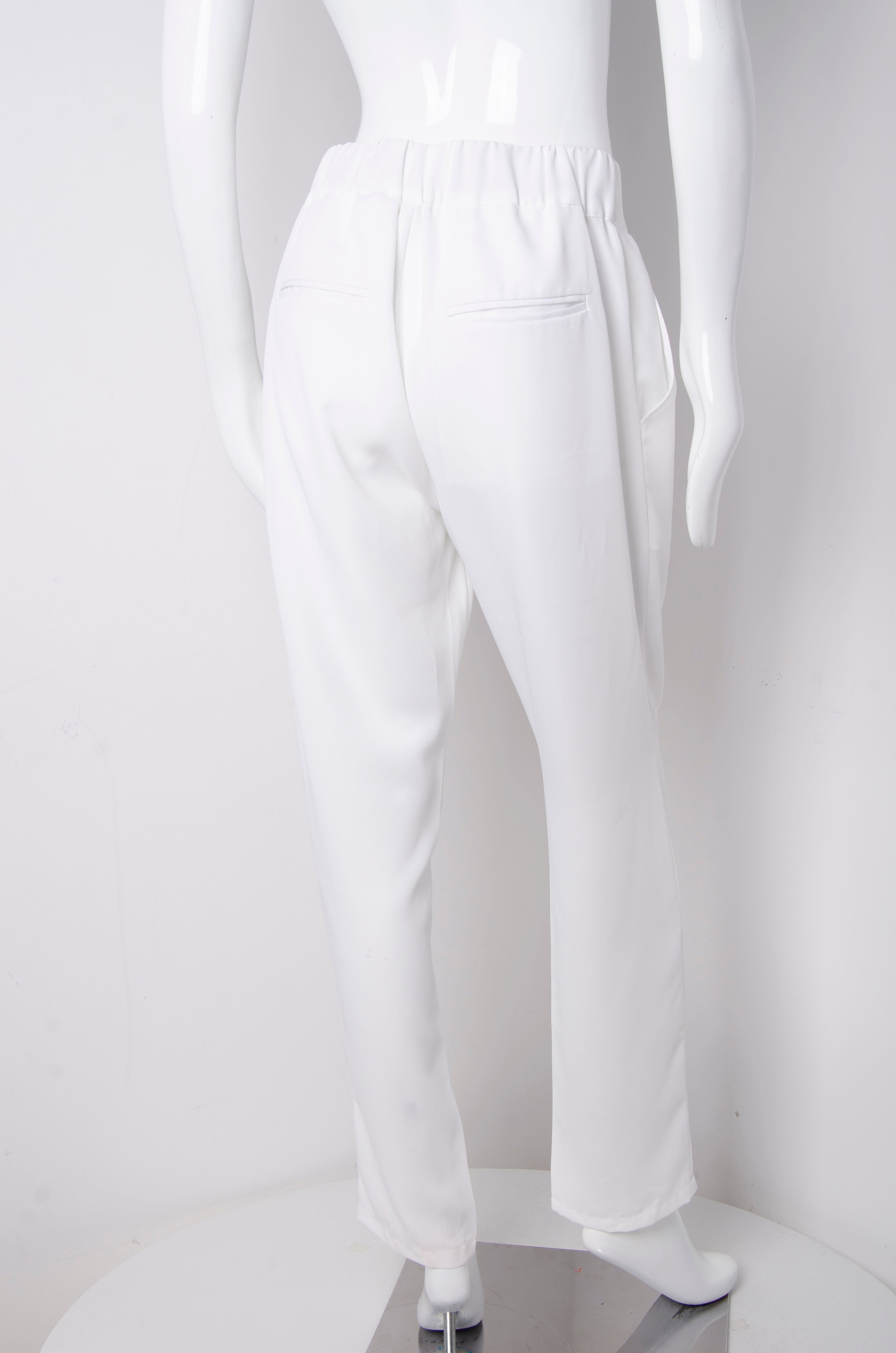 White Tailored Trousers - ZAID FAROUKI