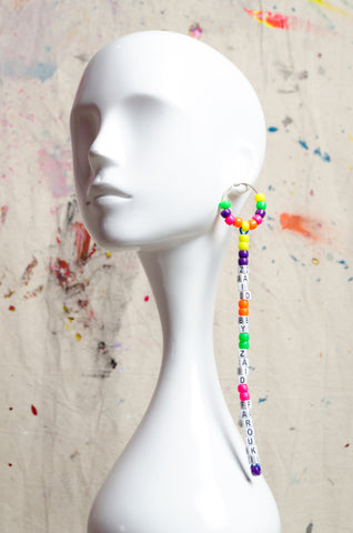 Drop Down Letter Earrings - BiC - ZAID FAROUKI