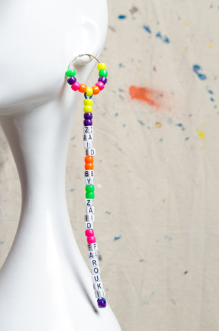 Drop Down Letter Earrings - BiC - ZAID FAROUKI