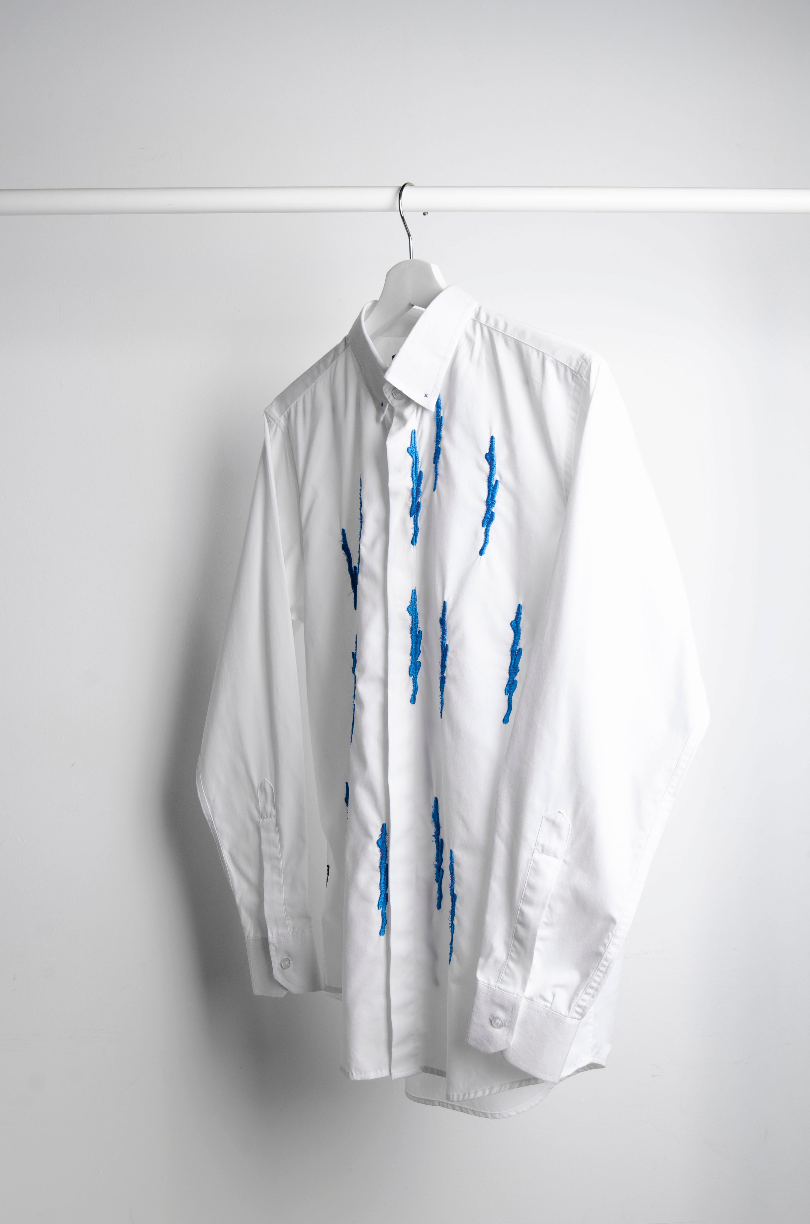 Embroidered White Shirt - ZAID FAROUKI