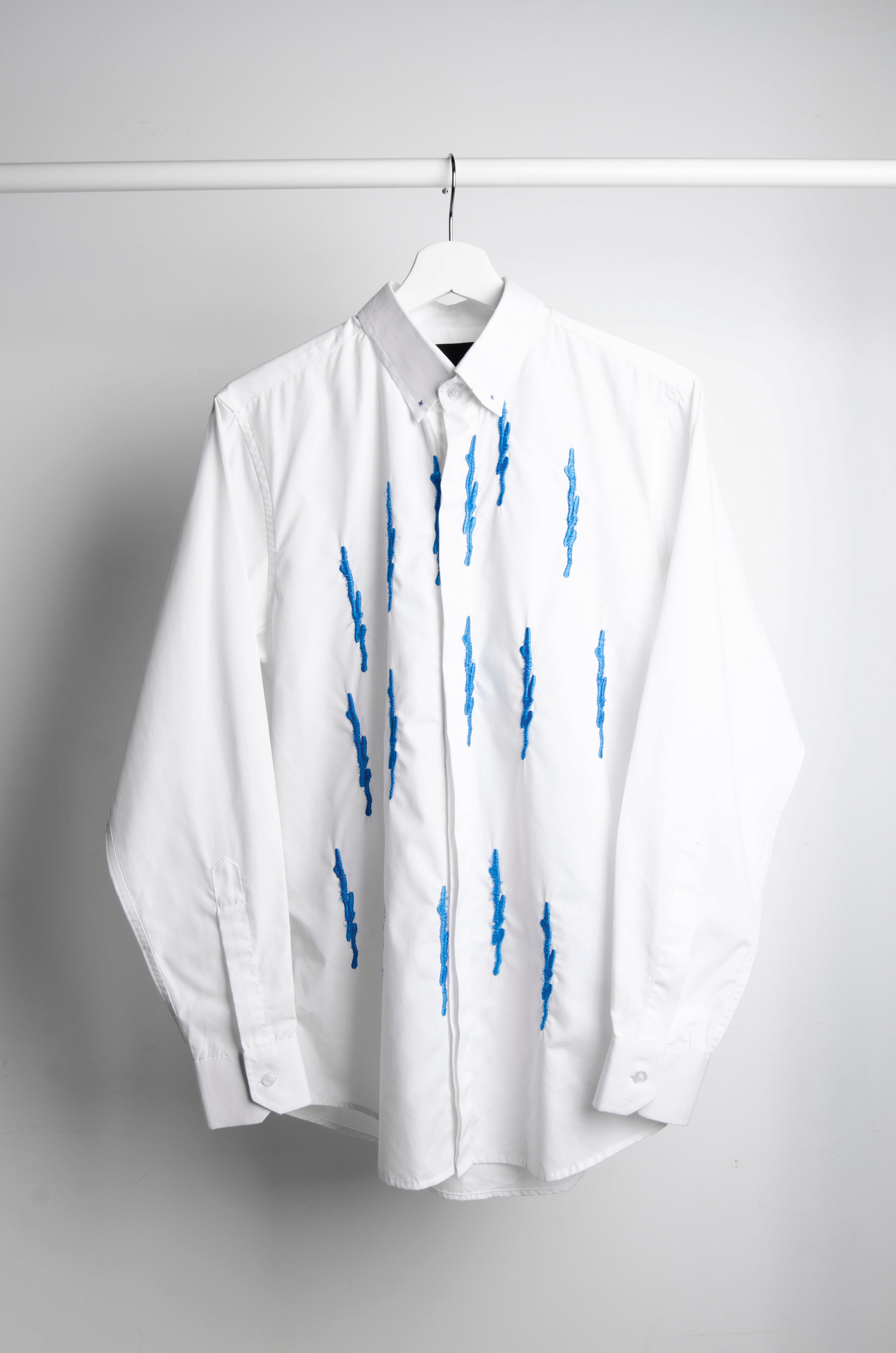 Embroidered White Shirt - ZAID FAROUKI