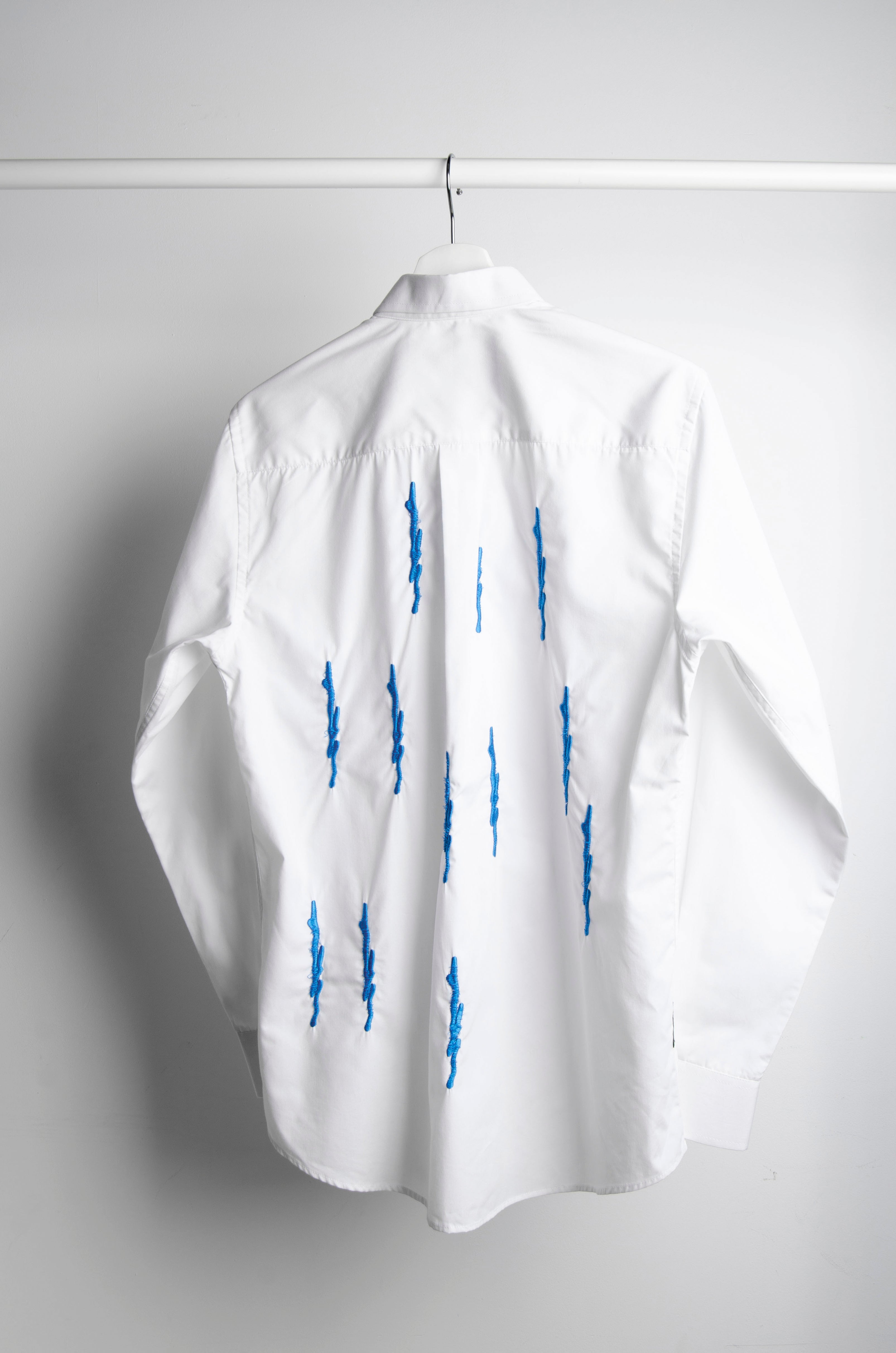 Embroidered White Shirt - ZAID FAROUKI