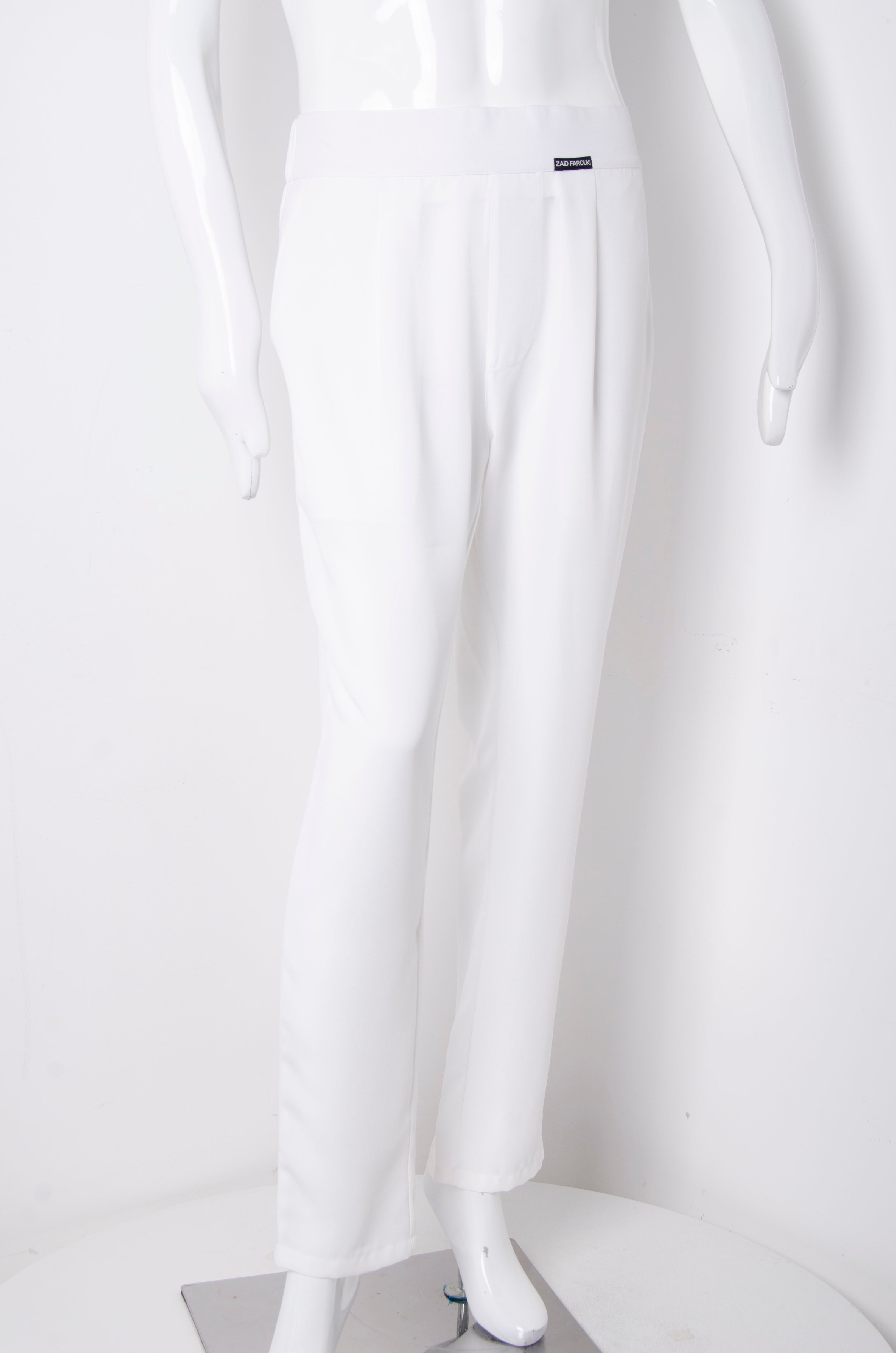 White Tailored Trousers - ZAID FAROUKI