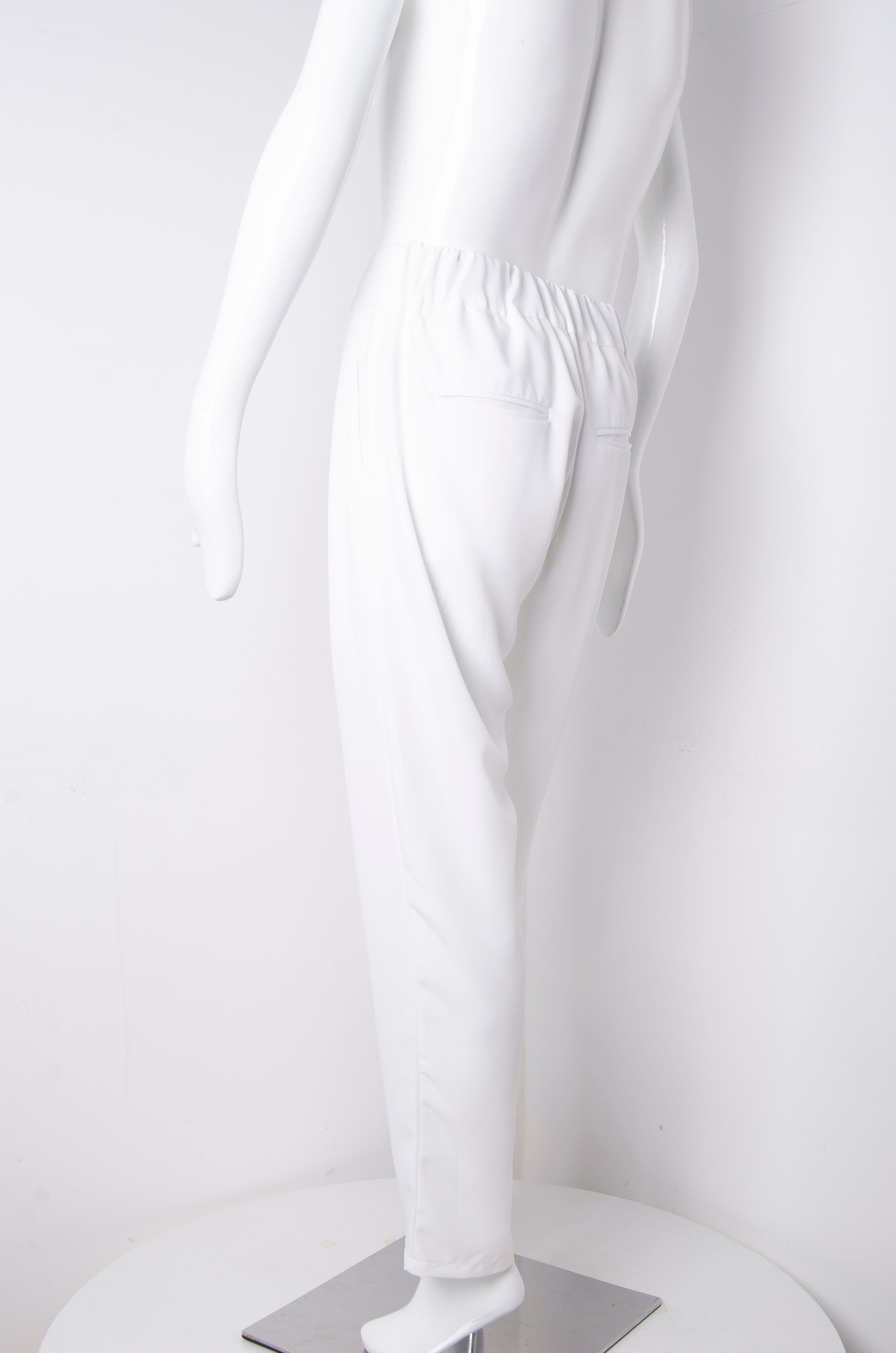 White Tailored Trousers - ZAID FAROUKI