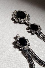Black Crystal Brooch - ZAID FAROUKI