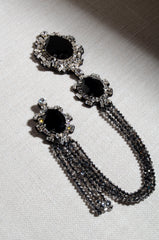 Black Crystal Brooch - ZAID FAROUKI
