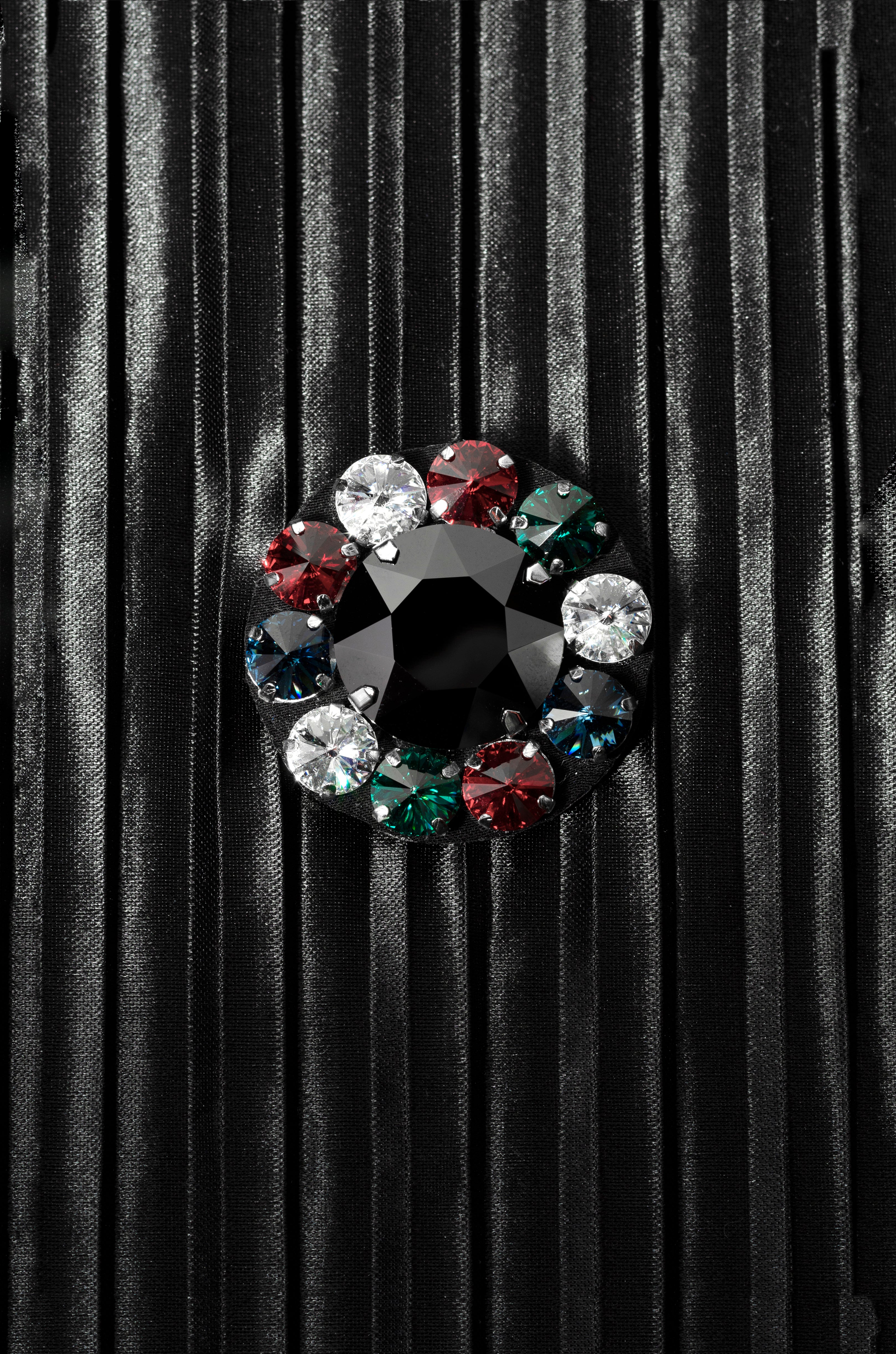 Multi-colored Rounded Brooch