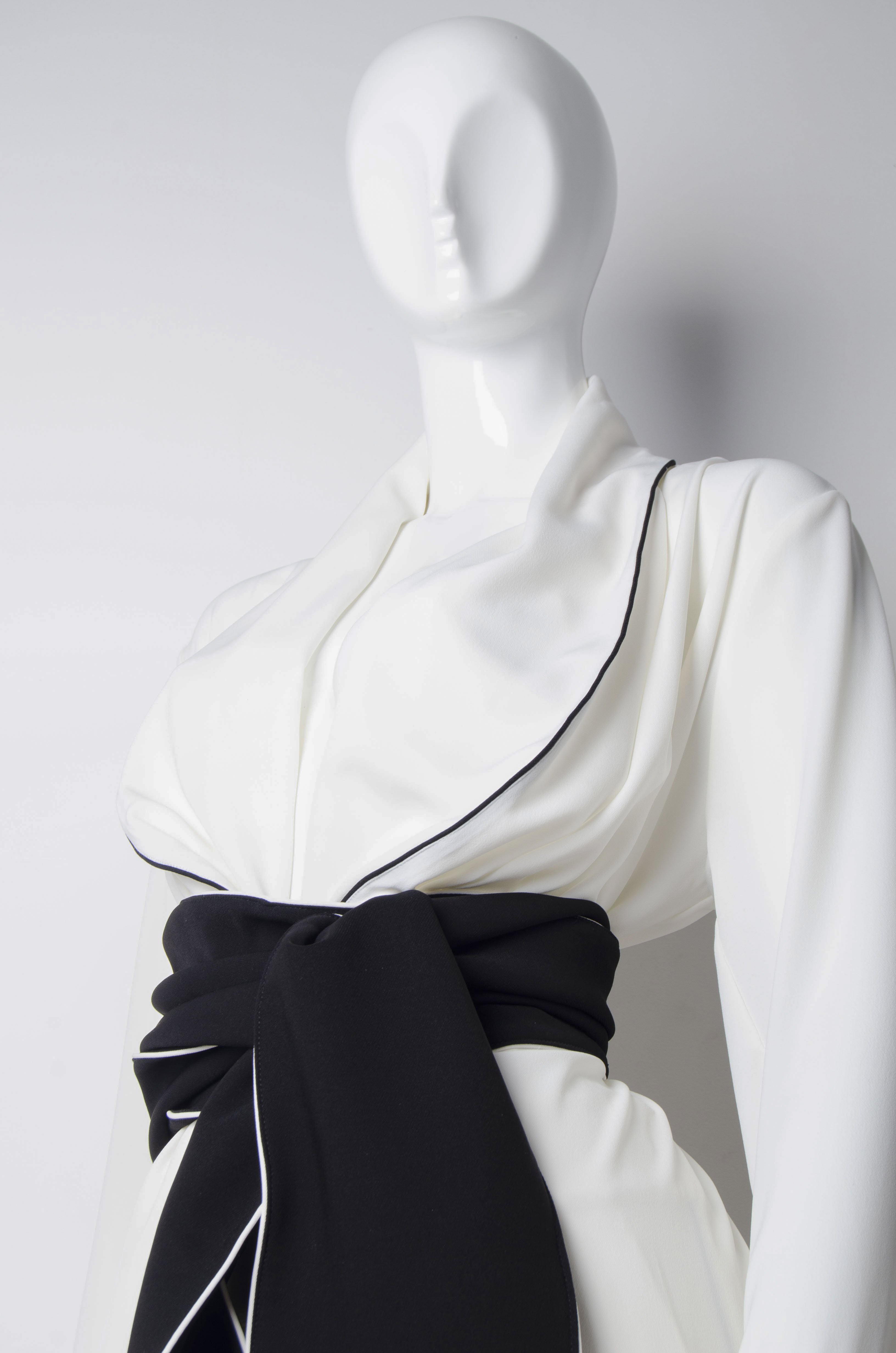 White Pyjama Chic Robe - ZAID FAROUKI