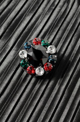 Multi-colored Rounded Brooch