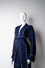 Navy Blue Pyjama Chic Robe - ZAID FAROUKI