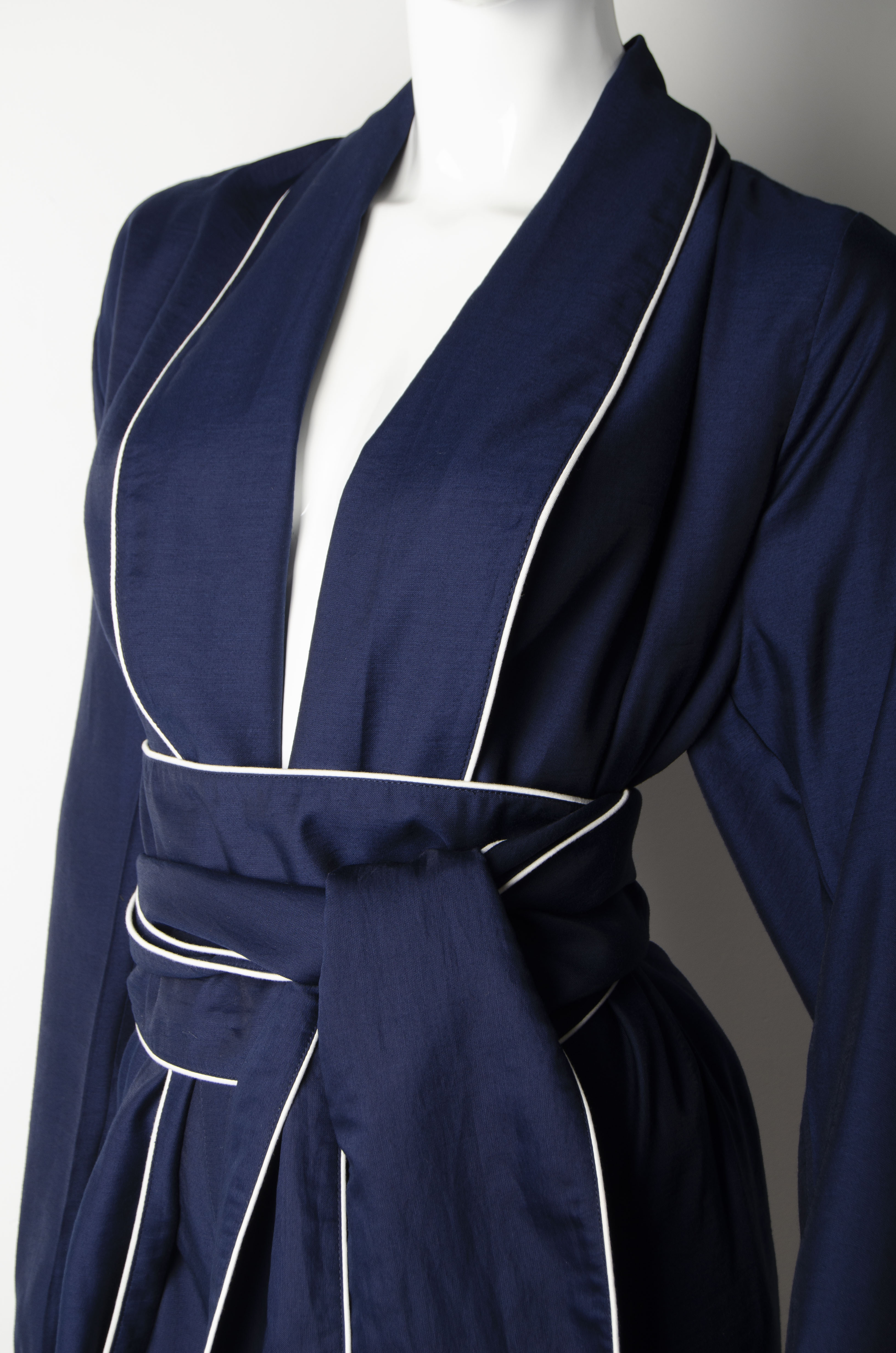 Navy Blue Pyjama Chic Robe - ZAID FAROUKI