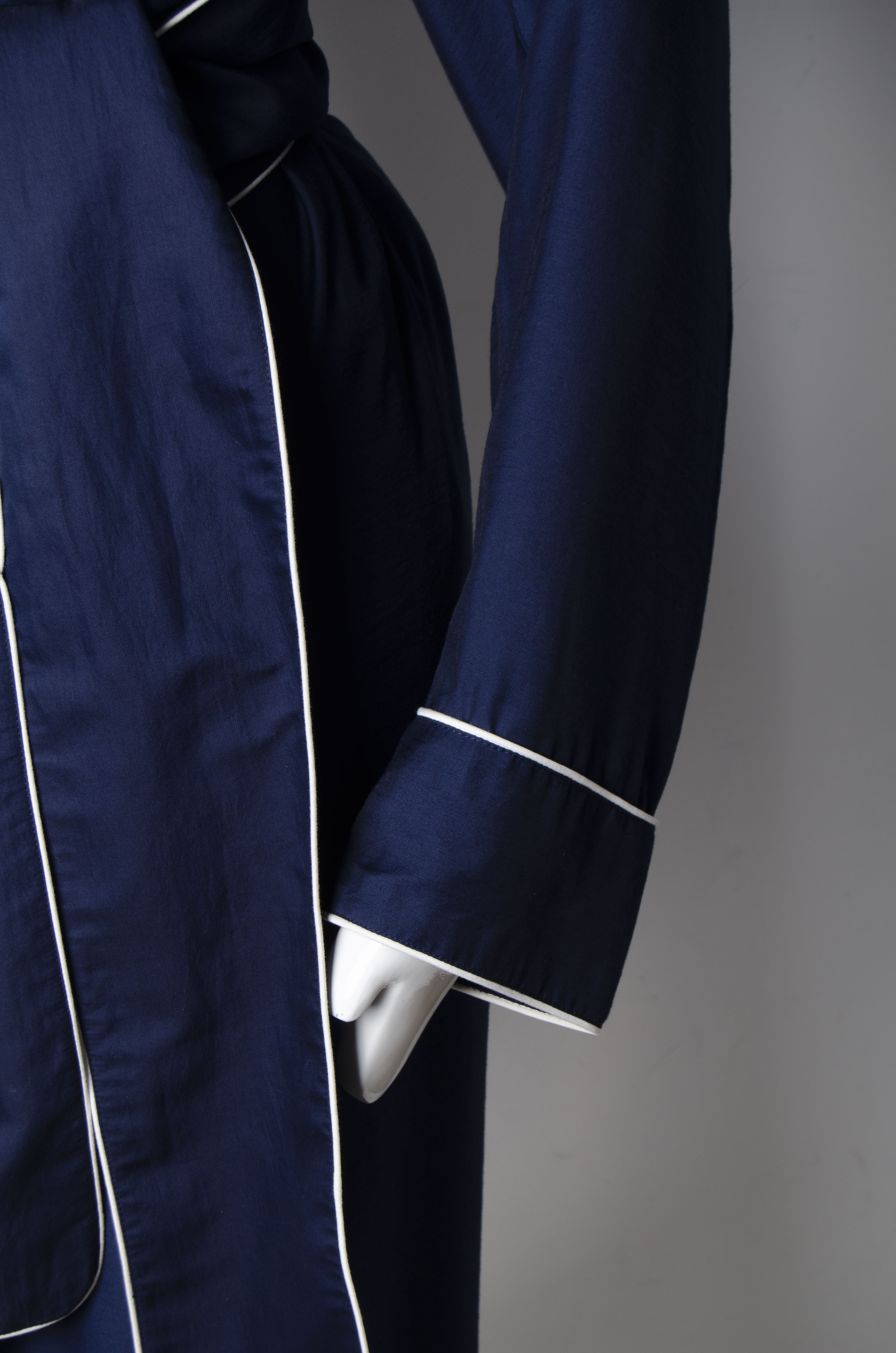 Navy Blue Pyjama Chic Robe - ZAID FAROUKI