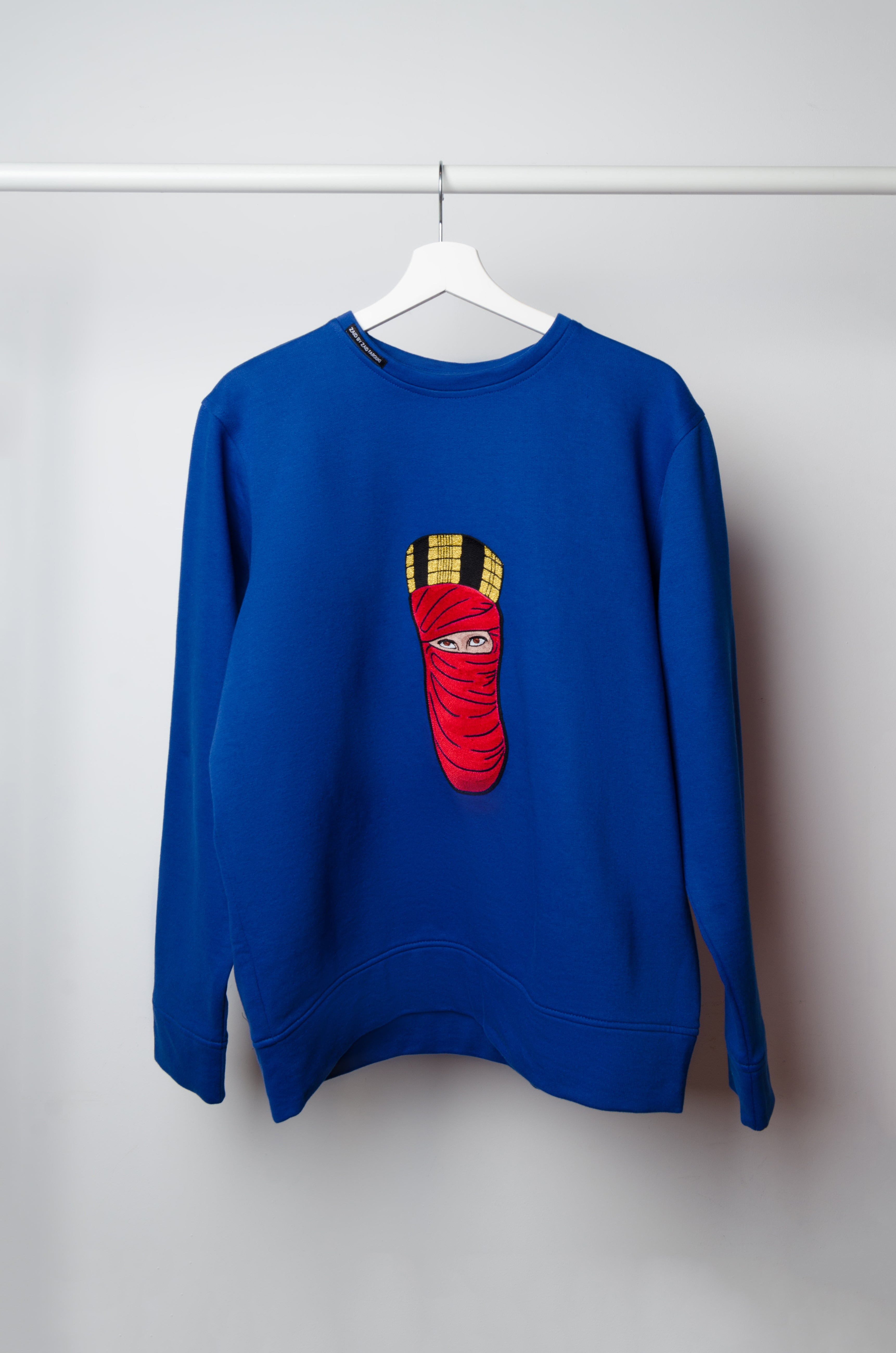 Electric Blue Motif Sweater - ZAID FAROUKI