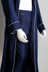 Navy Blue Pyjama Chic Robe - ZAID FAROUKI