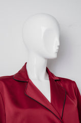 Blood Red Pyjama Chic Shirt - ZAID FAROUKI