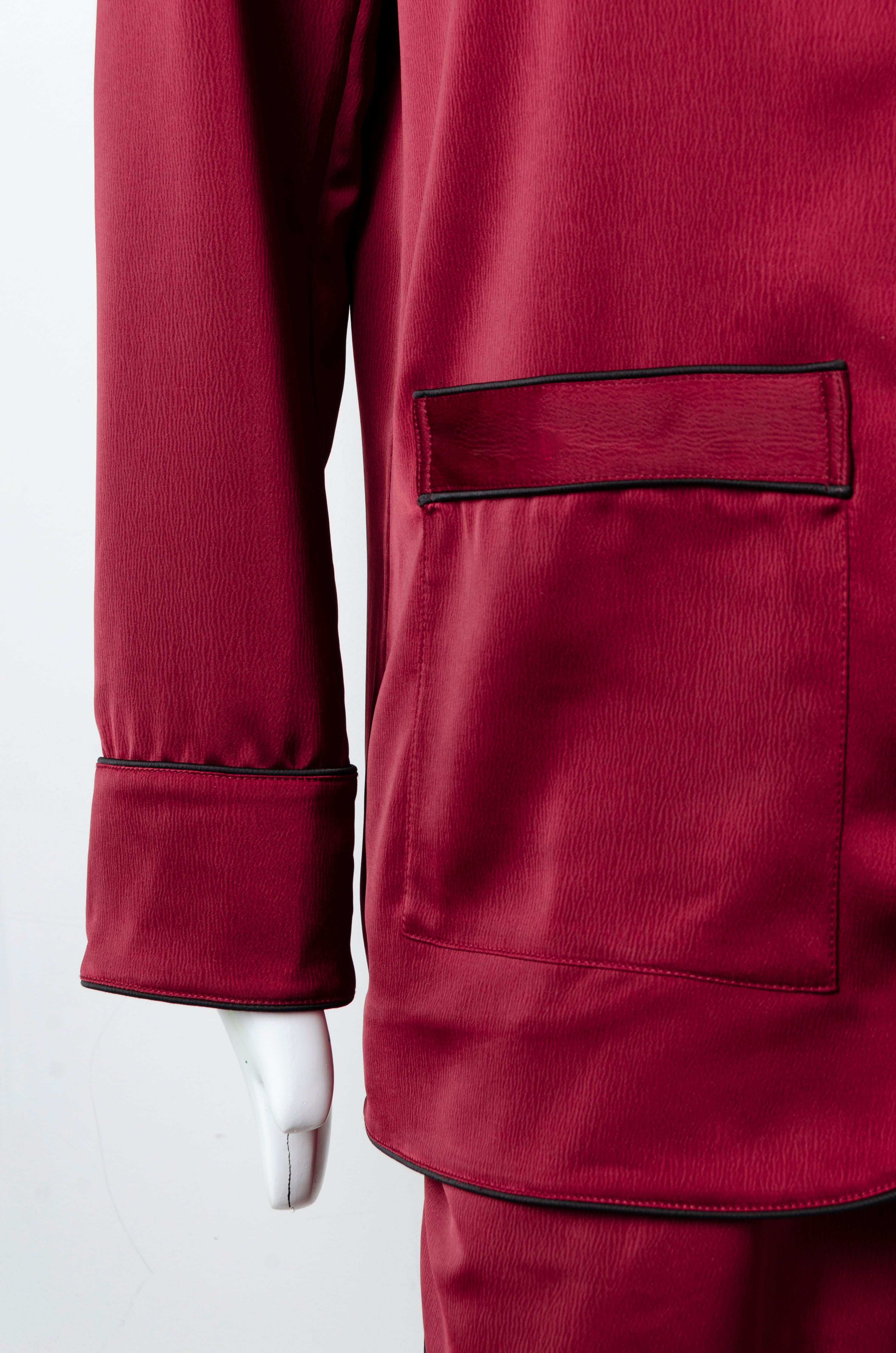 Blood Red Pyjama Chic Shirt - ZAID FAROUKI