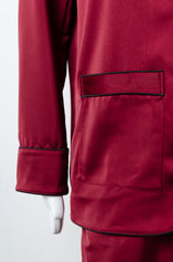 Blood Red Pyjama Chic Shirt - ZAID FAROUKI
