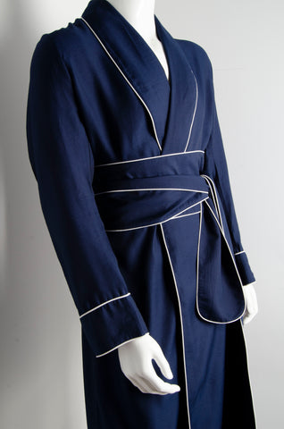 Navy Blue Pyjama Chic Robe - ZAID FAROUKI